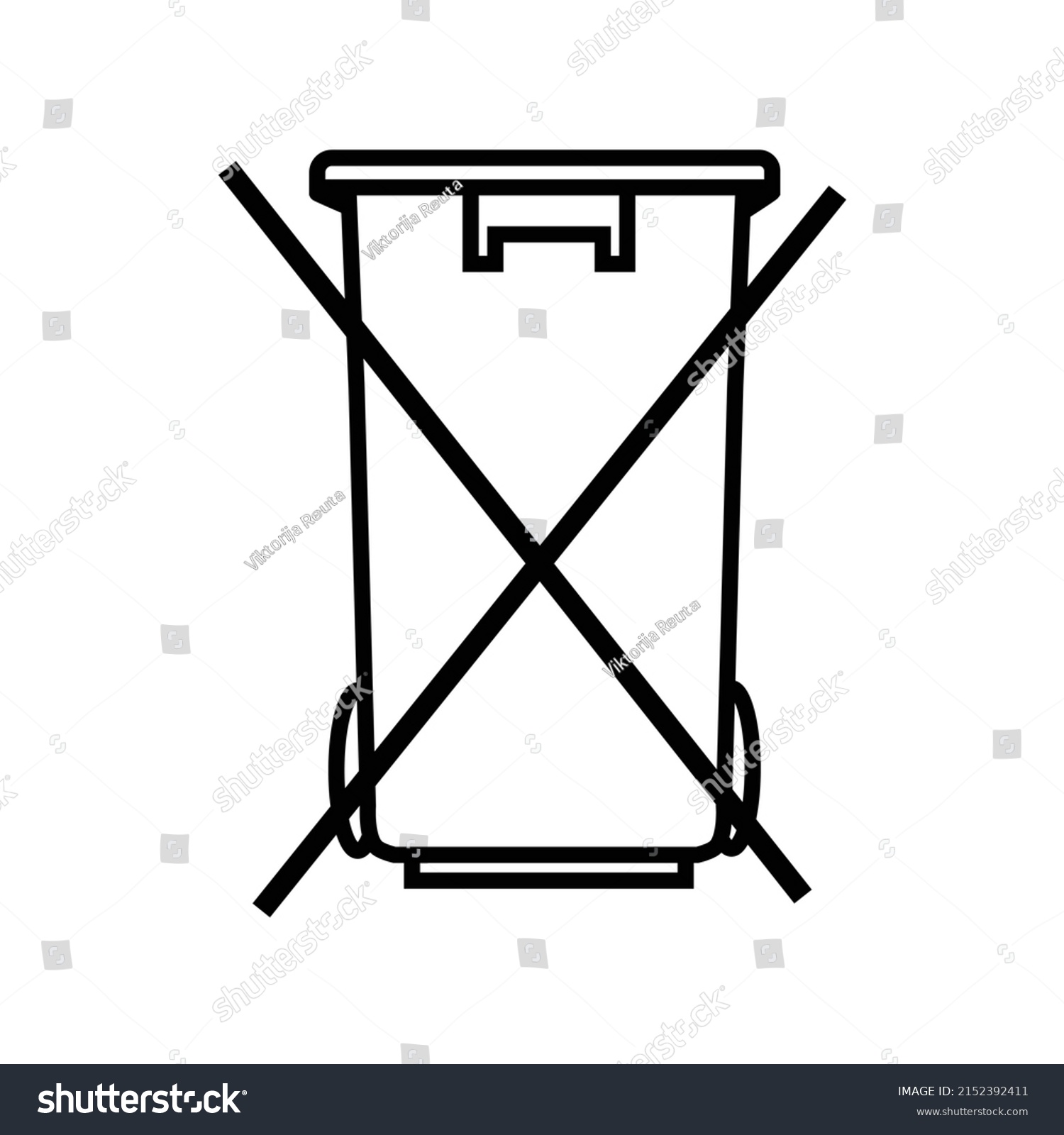 Do Not Throw Trash Packaging Symbol Stock Vector (Royalty Free