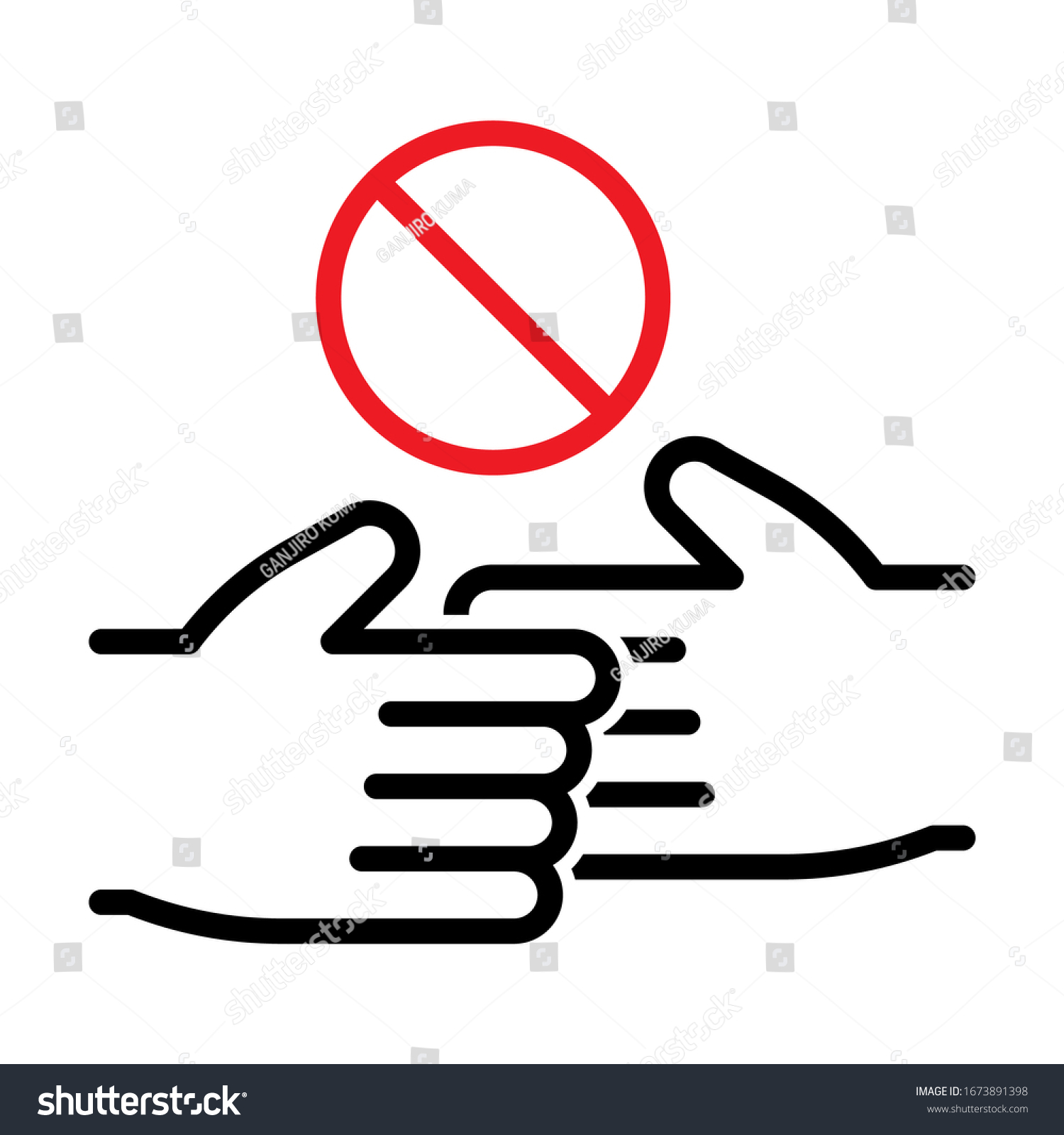 Do Not Touch Hands Simple Design Stock Vector (Royalty Free) 1673891398