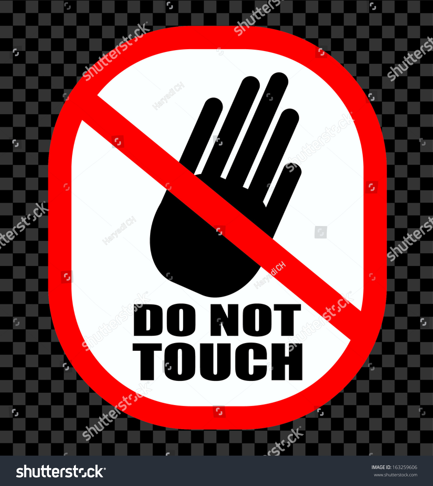 Do Not Touch Vector Stock Vector (Royalty Free) 163259606