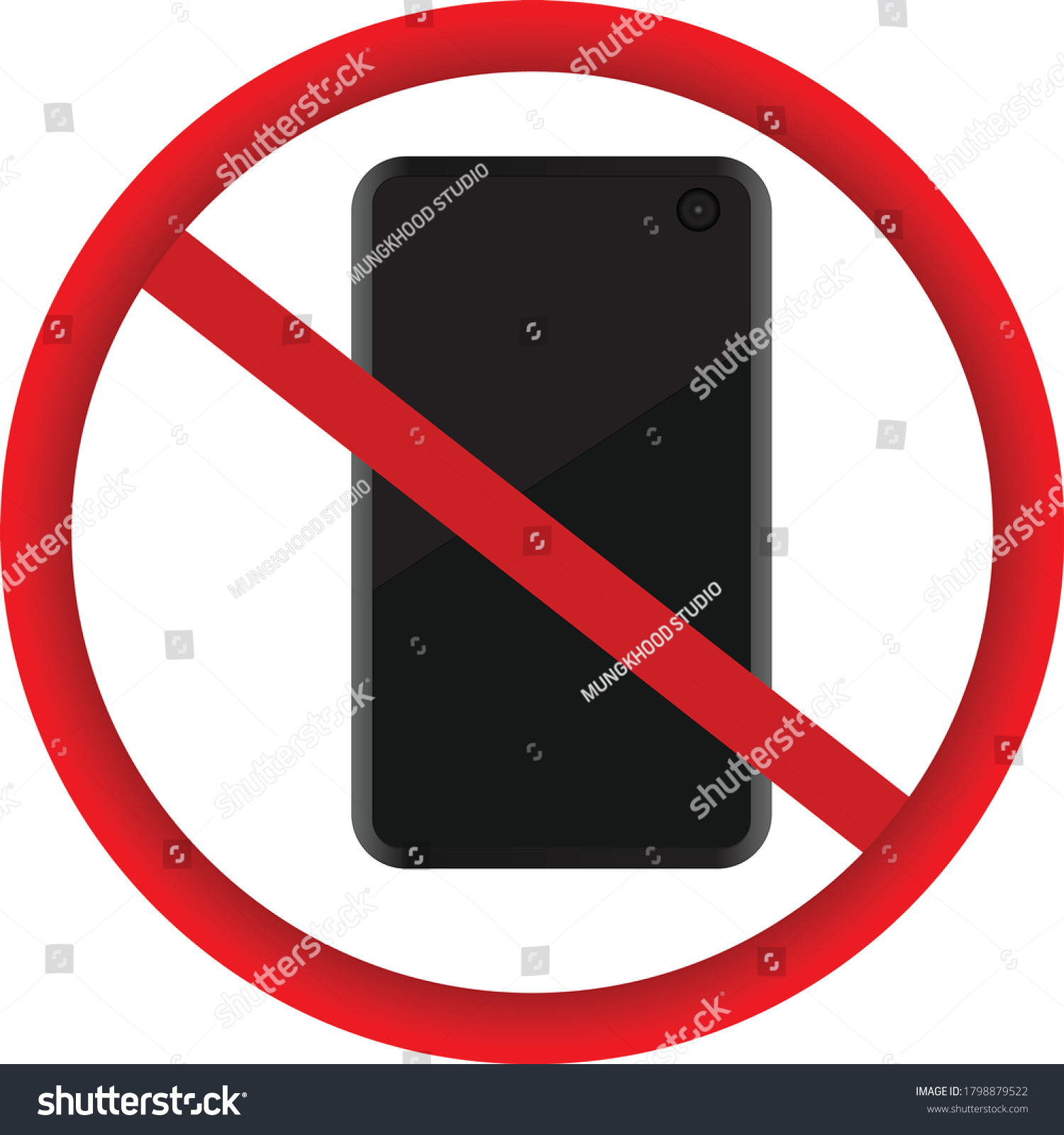 Do Not Use Cellphone Warning Sign Stock Vector (Royalty Free ...