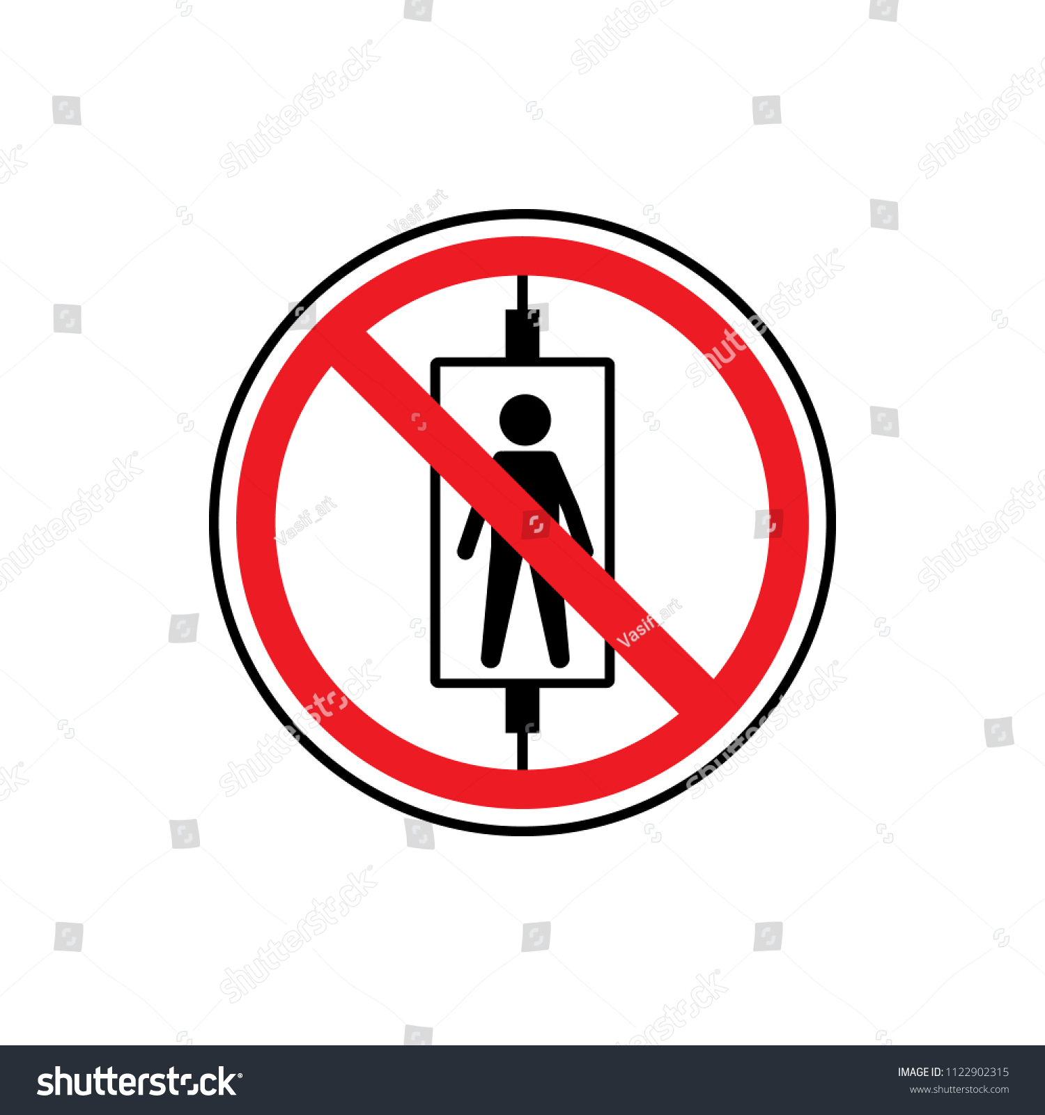 Do Not Use Elevator Sign Do Not Use Lift Prohibition Sign With Up And