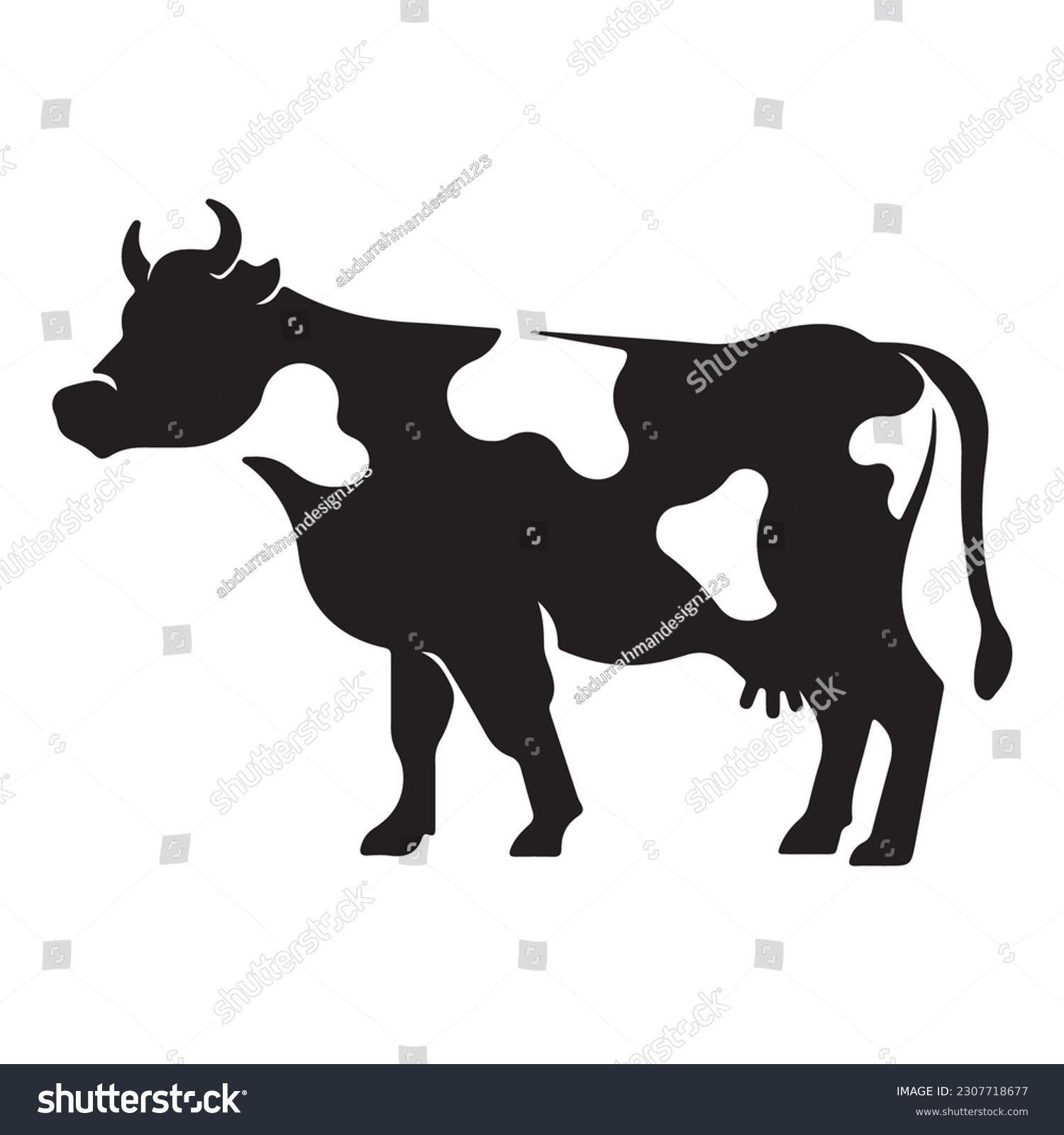 SVG of Do you love cows? If so, then you will love this cow silhouette stencil art! This product includes high-resolution svg files that you can use with your cricut or other cutting machine to create beauti svg
