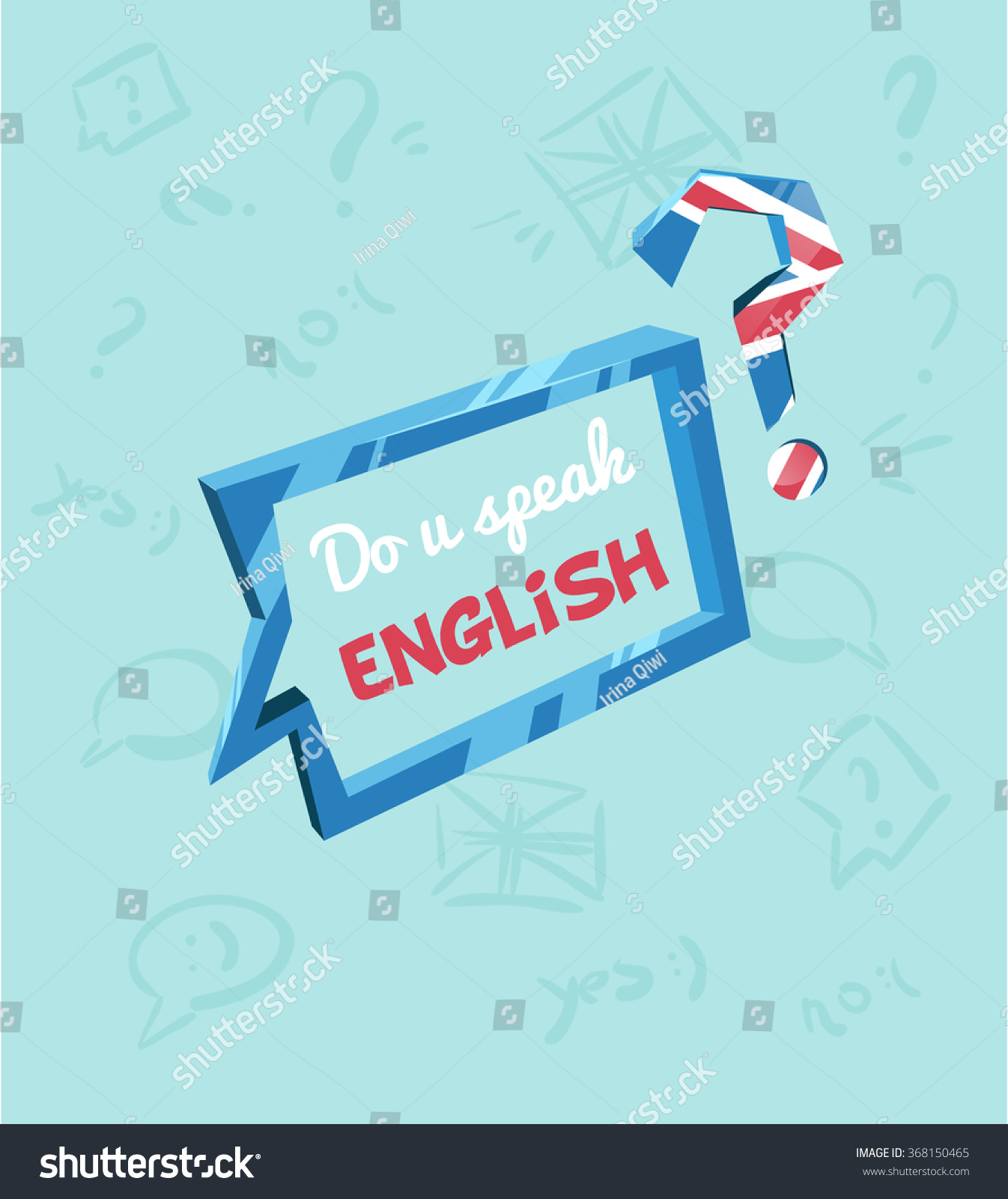 Do You Speak English Cartoon Speech Stock Vector Royalty Free
