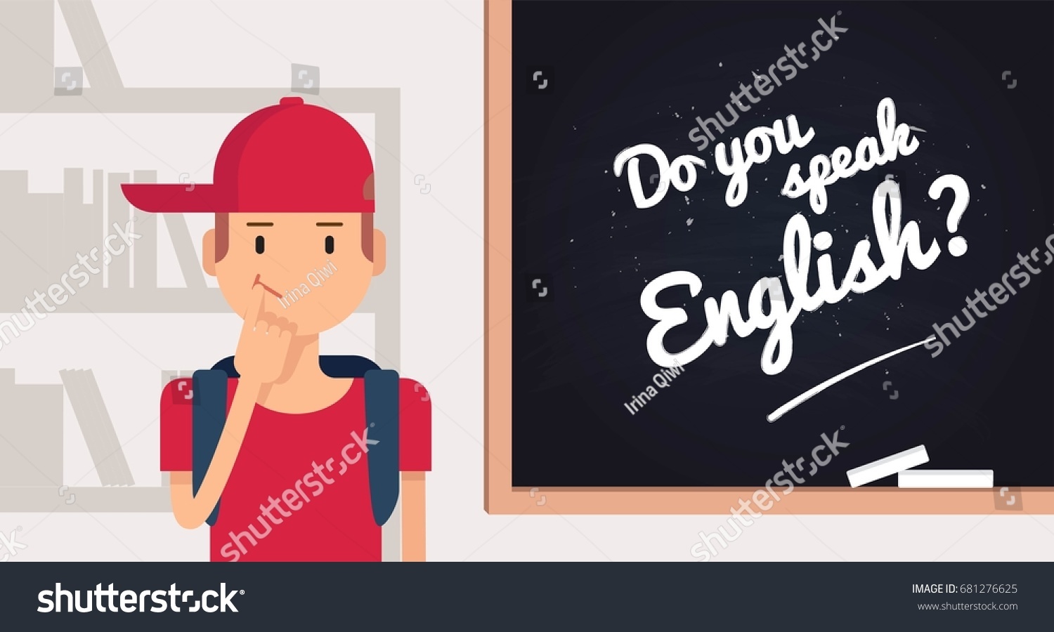 Do You Speak English Concept Cute Stock Vector Royalty Free