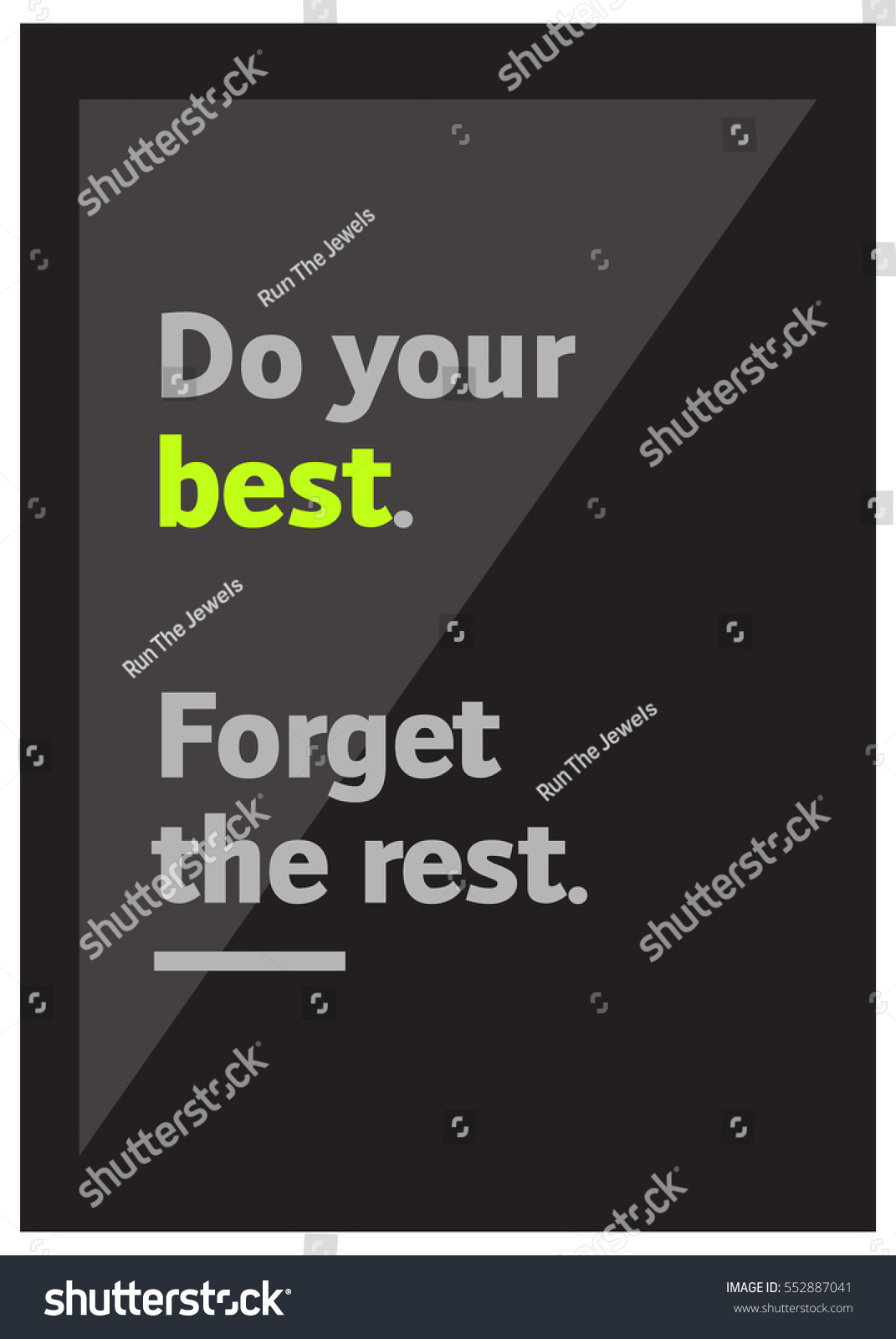 Do Your Best Forget Rest Motivational Stock Vector (Royalty Free