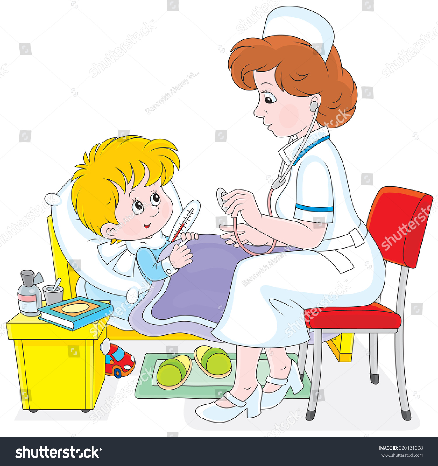 Doctor And Little Patient Stock Vector Illustration 220121308 ...