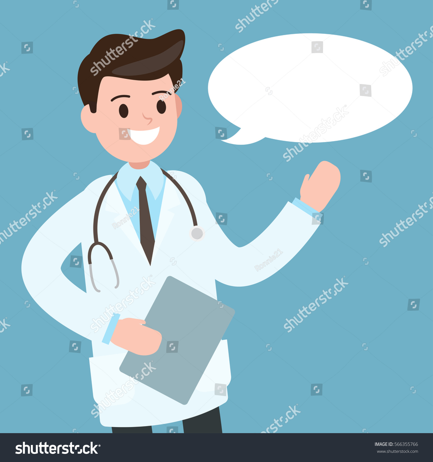 Doctor Character Avatar Healthcare Job Worker Stock Vector 566355766 