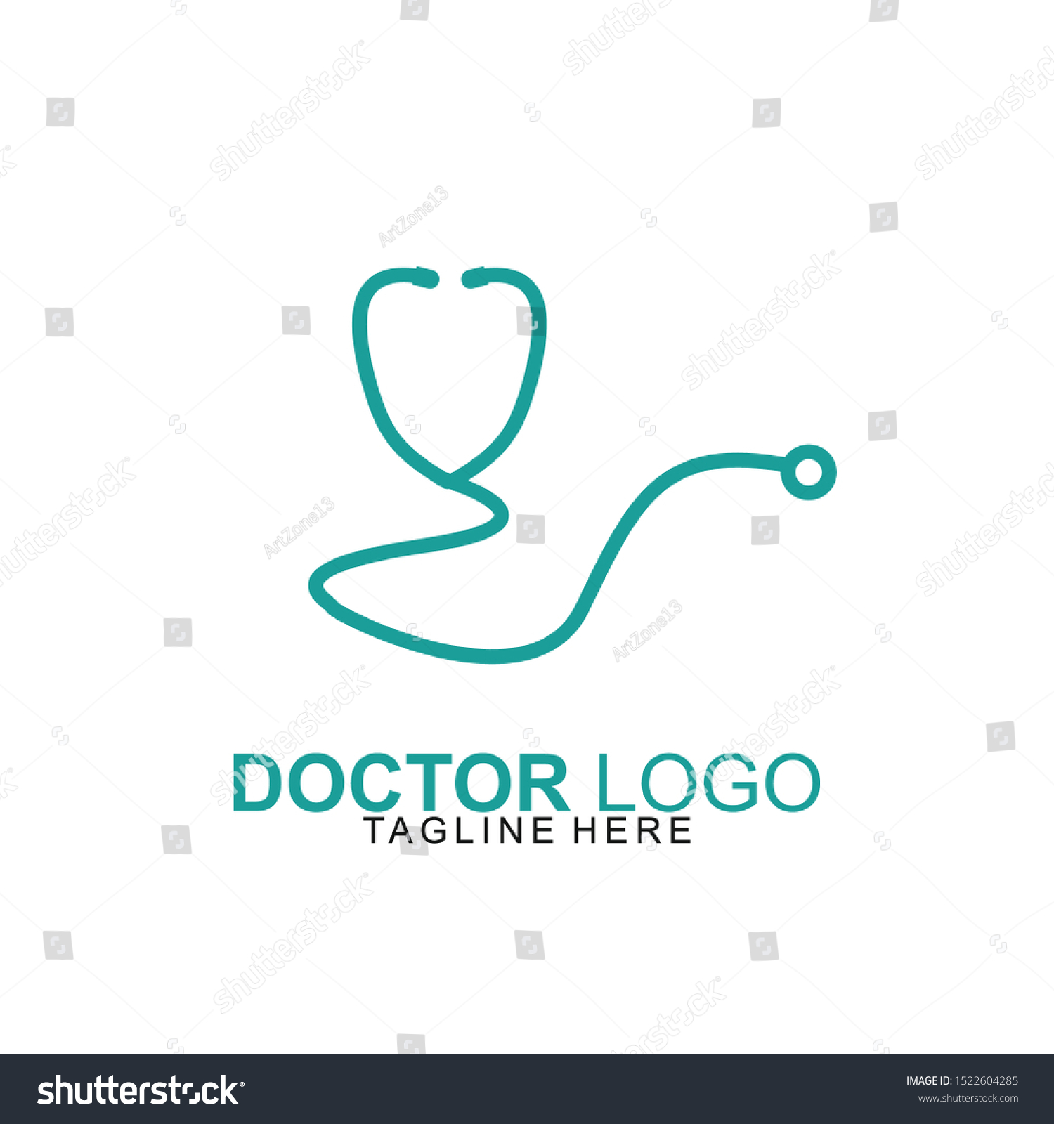 Doctor Logo Template Design Stethoscope Logo Stock Vector (Royalty Free ...