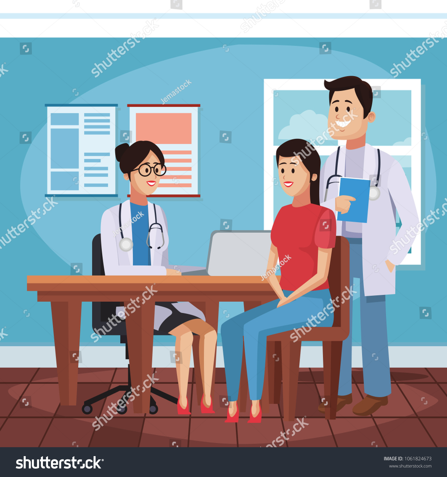 Doctors Office Cartoon Stock Vector (Royalty Free) 1061824673