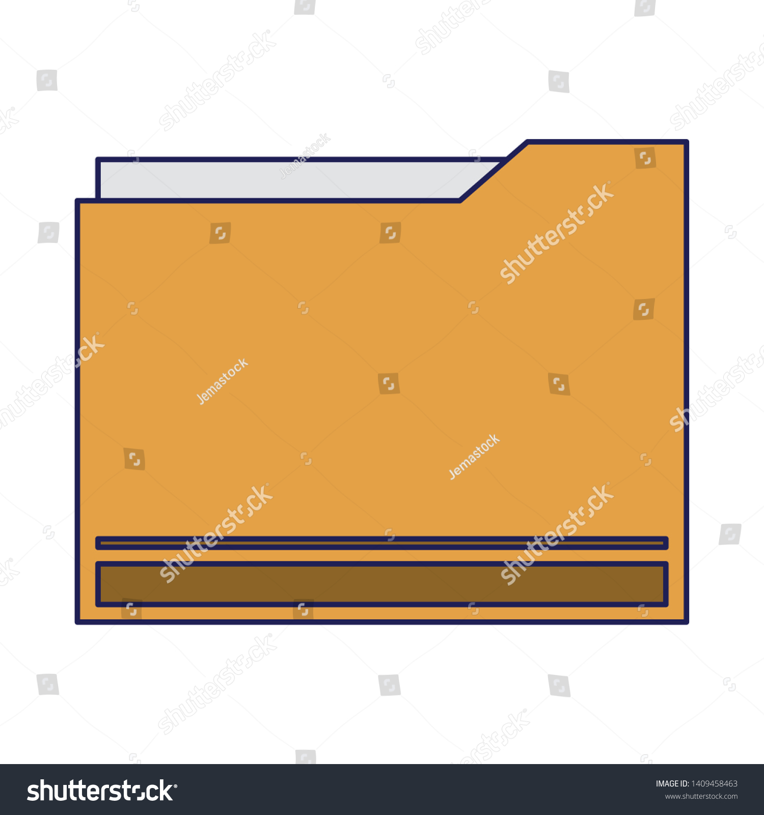 Documents Folder Cartoon Vector Illustration Graphic Stock Vector ...