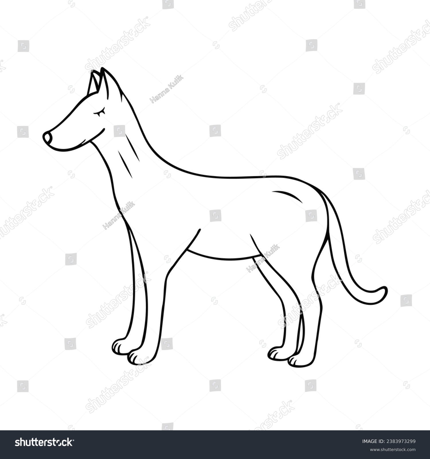 SVG of dog, Belgian Shepherd. Vector Illustration for printing, backgrounds, covers and packaging. Image can be used for greeting cards, posters, stickers and textile. Isolated on white background. svg