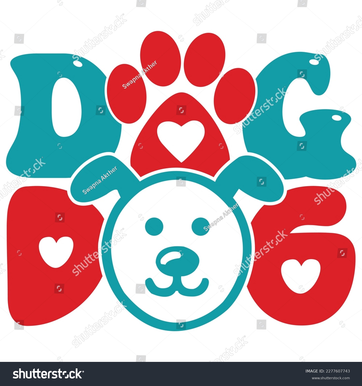 SVG of Dog - Boho Retro Style Dog T-shirt And SVG Design. Dog SVG Quotes T shirt Design, Vector EPS Editable Files, Can You Download This File. svg