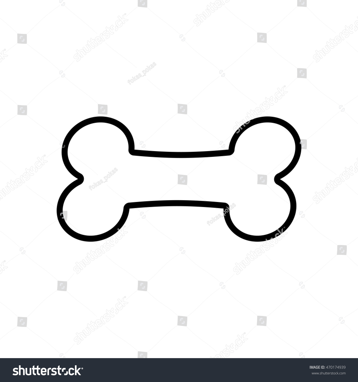 Dog Bone Icon Stock Vector (Royalty Free) 470174939 | Shutterstock