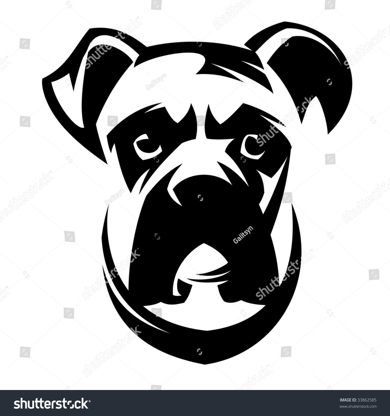 Dog Boxer Stock Vector Illustration 33862585 : Shutterstock