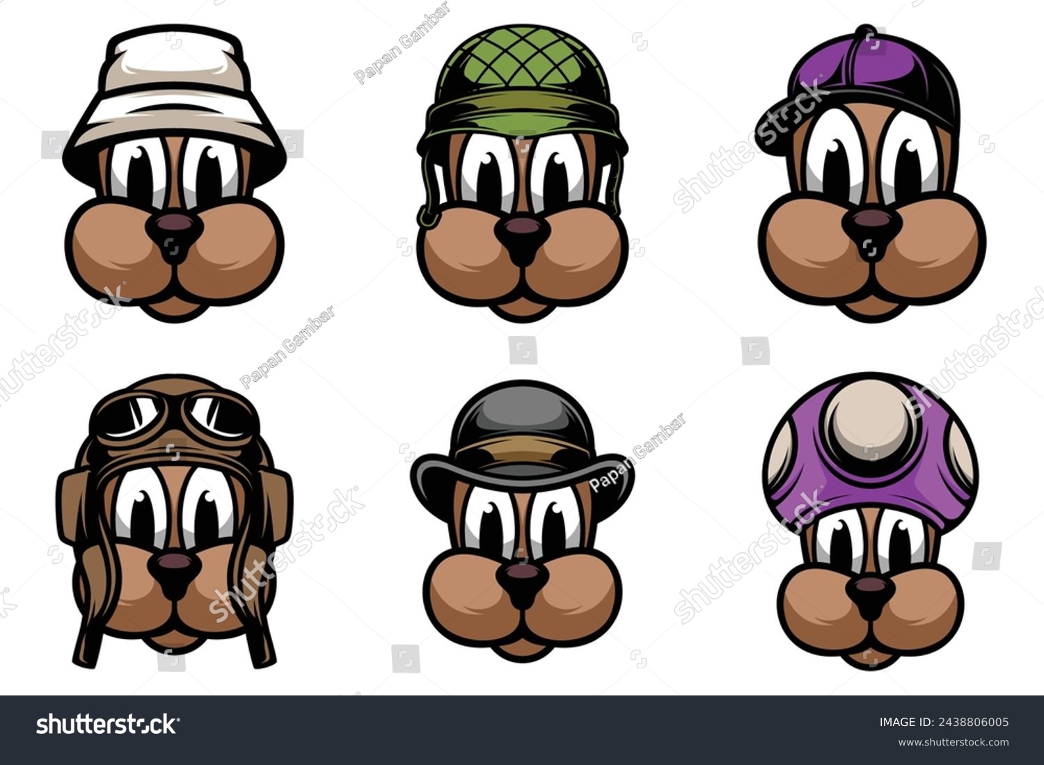 SVG of Dog Bundle Mascot Design Vector svg