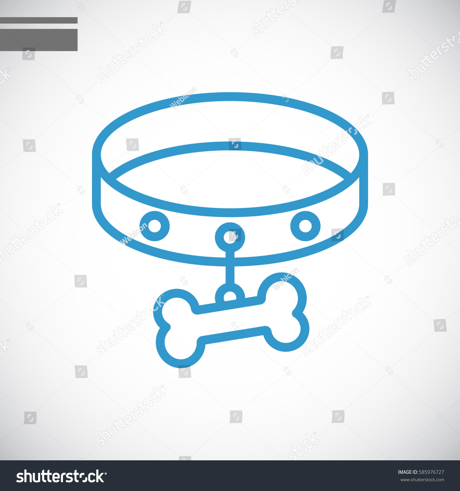 Dog Collar Icon Flat Stock Vector 585976727 - Shutterstock