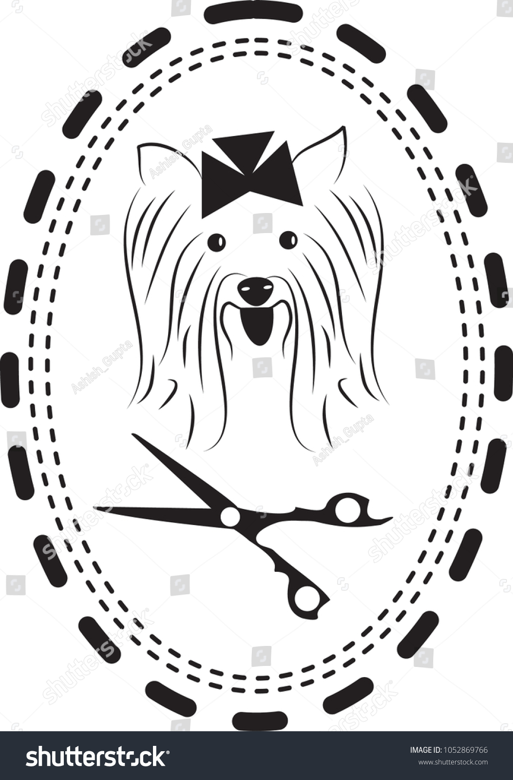 Dog Grooming Logo Vector Stock Vector (Royalty Free) 1052869766 ...