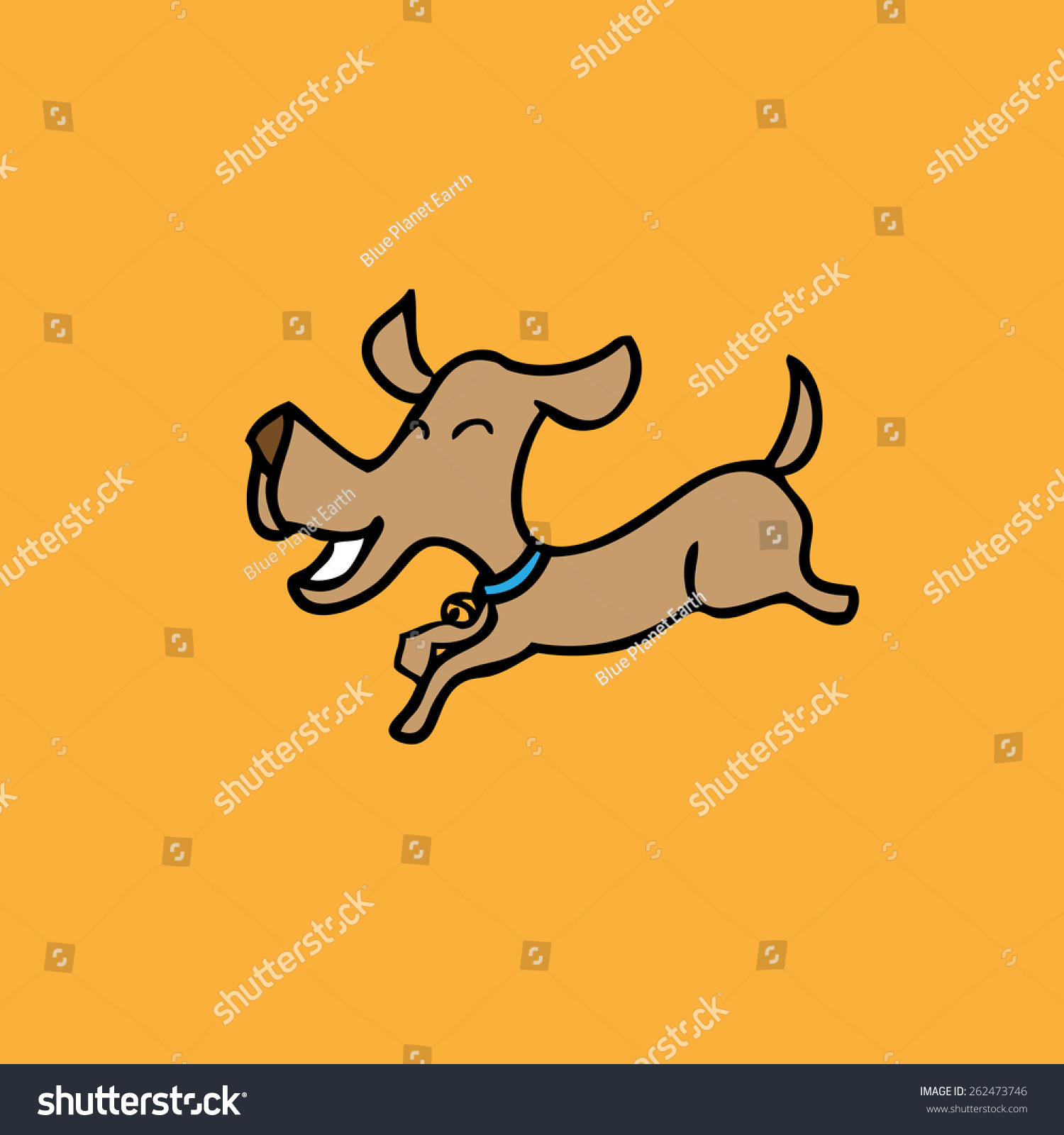 Dog Happy Jumping Cartoon Vector Stock Vector (Royalty Free) 262473746