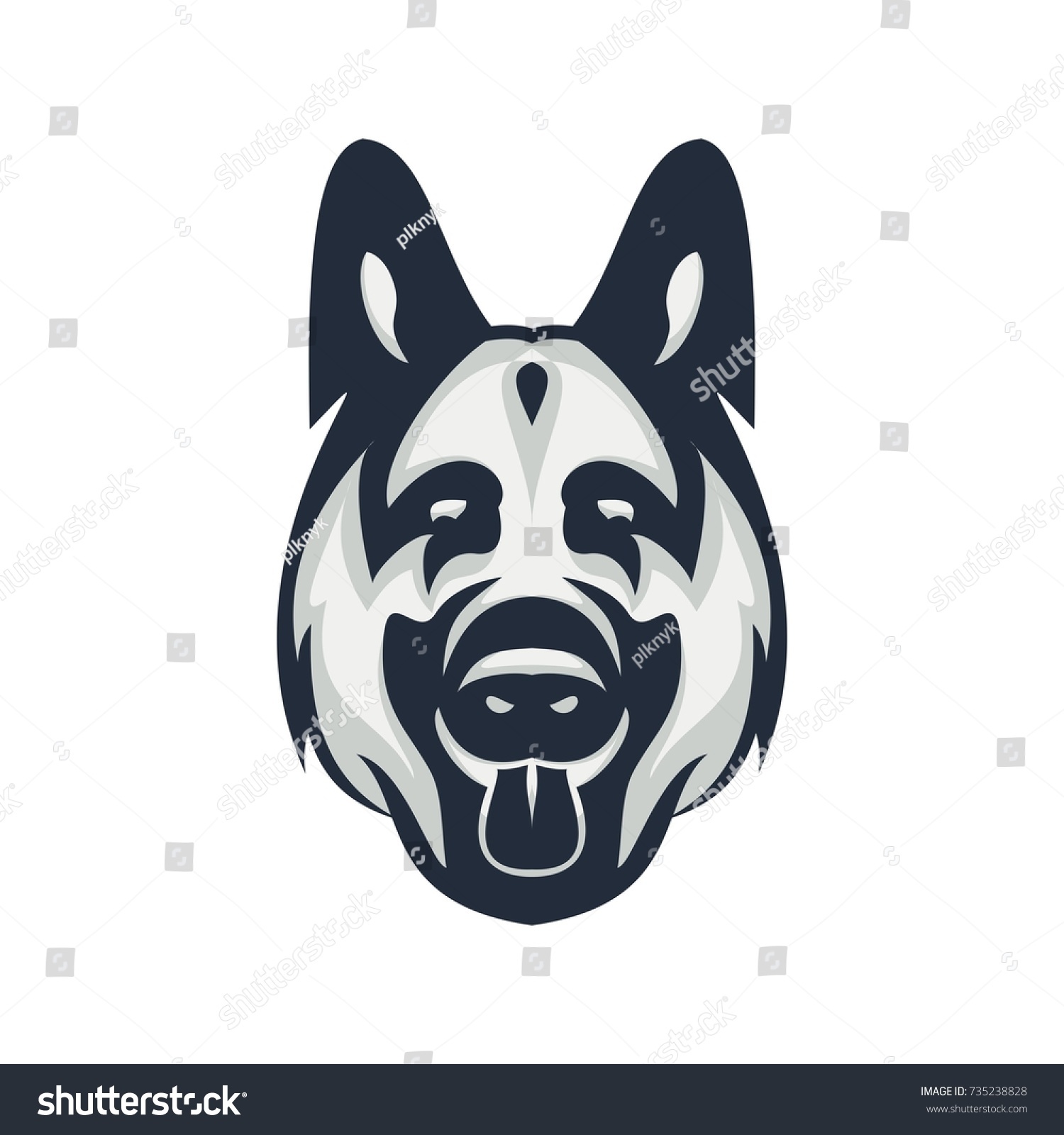Dog Head Vector Logoicon Illustration Stock Vector (Royalty Free ...