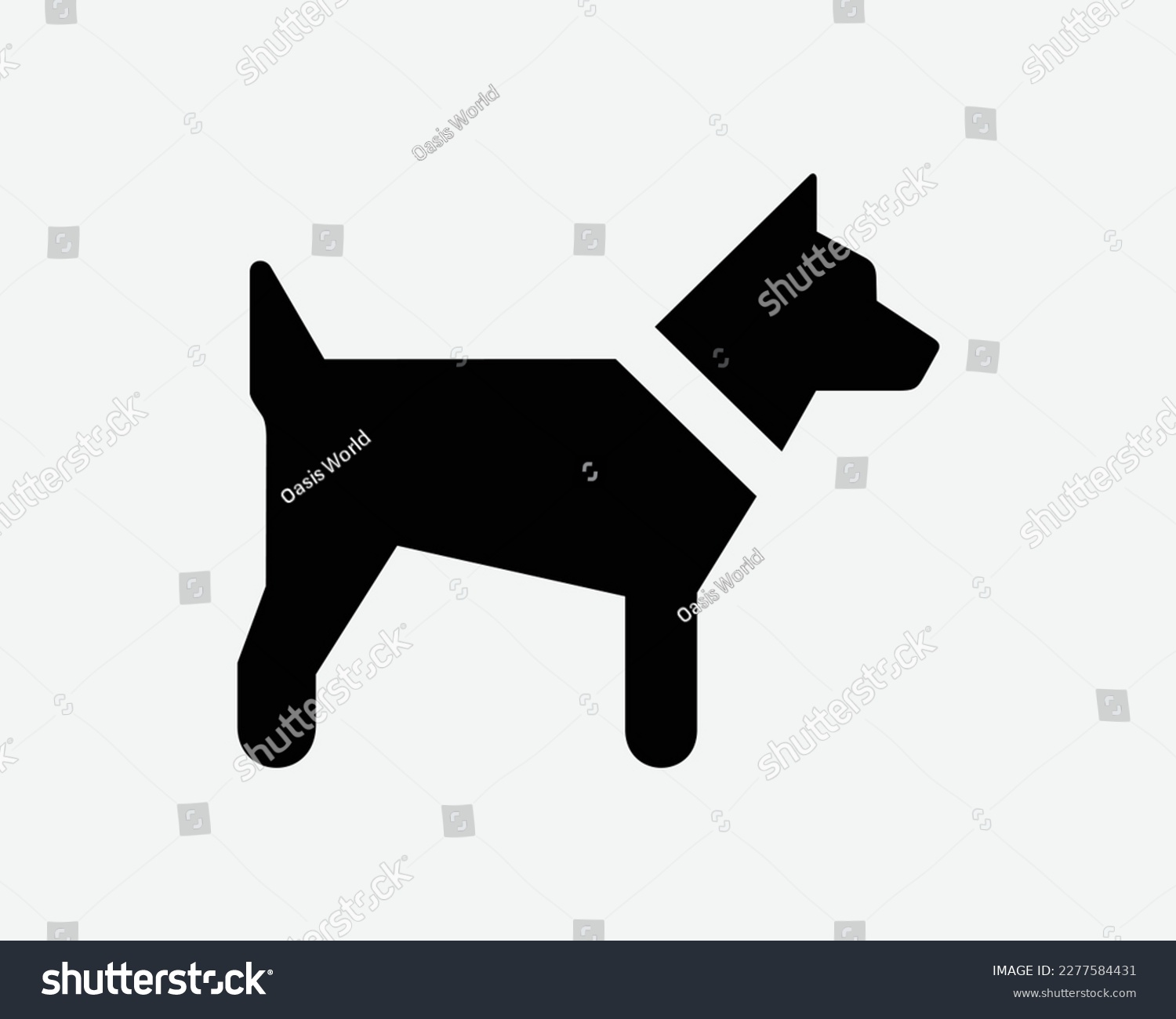 SVG of Dog Icon Puppy Pet Animal Cute Canine Side View Pup Doggy Black White Silhouette Symbol Sign Graphic Clipart Artwork Illustration Pictogram Vector svg