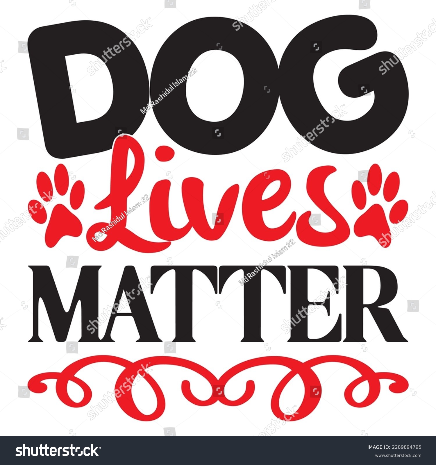 SVG of Dog Lives Matter SVG Design Vector File. svg