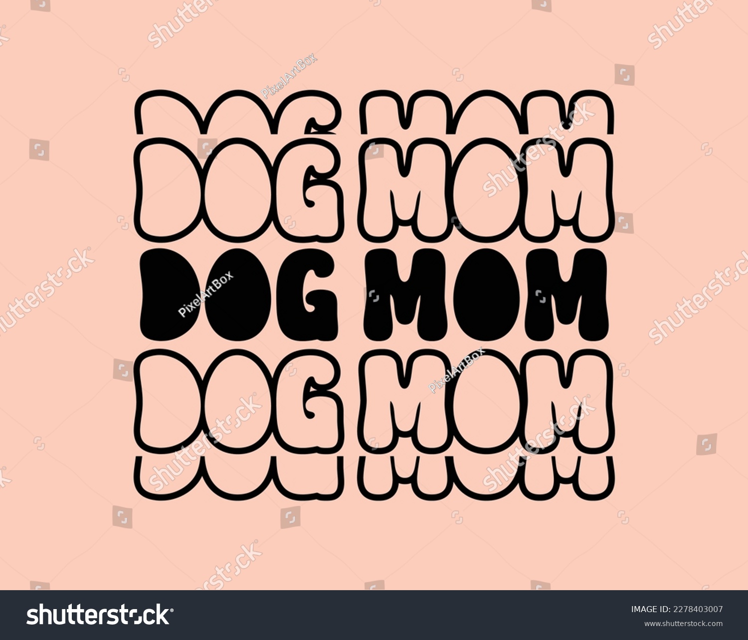 SVG of Dog Mom T-Shirt and apparel design. mom SVG t shirt, mom SVG cut file, Mother’s Day Hand drawn lettering phrase, Isolated, typography, trendy Illustration for prints on posters and cards. svg