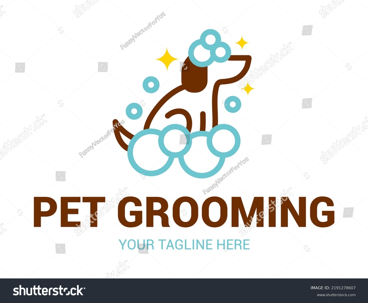 SVG of Dog or pet grooming and washing logo design template. Pet Care salon sign. Vector illustration. svg