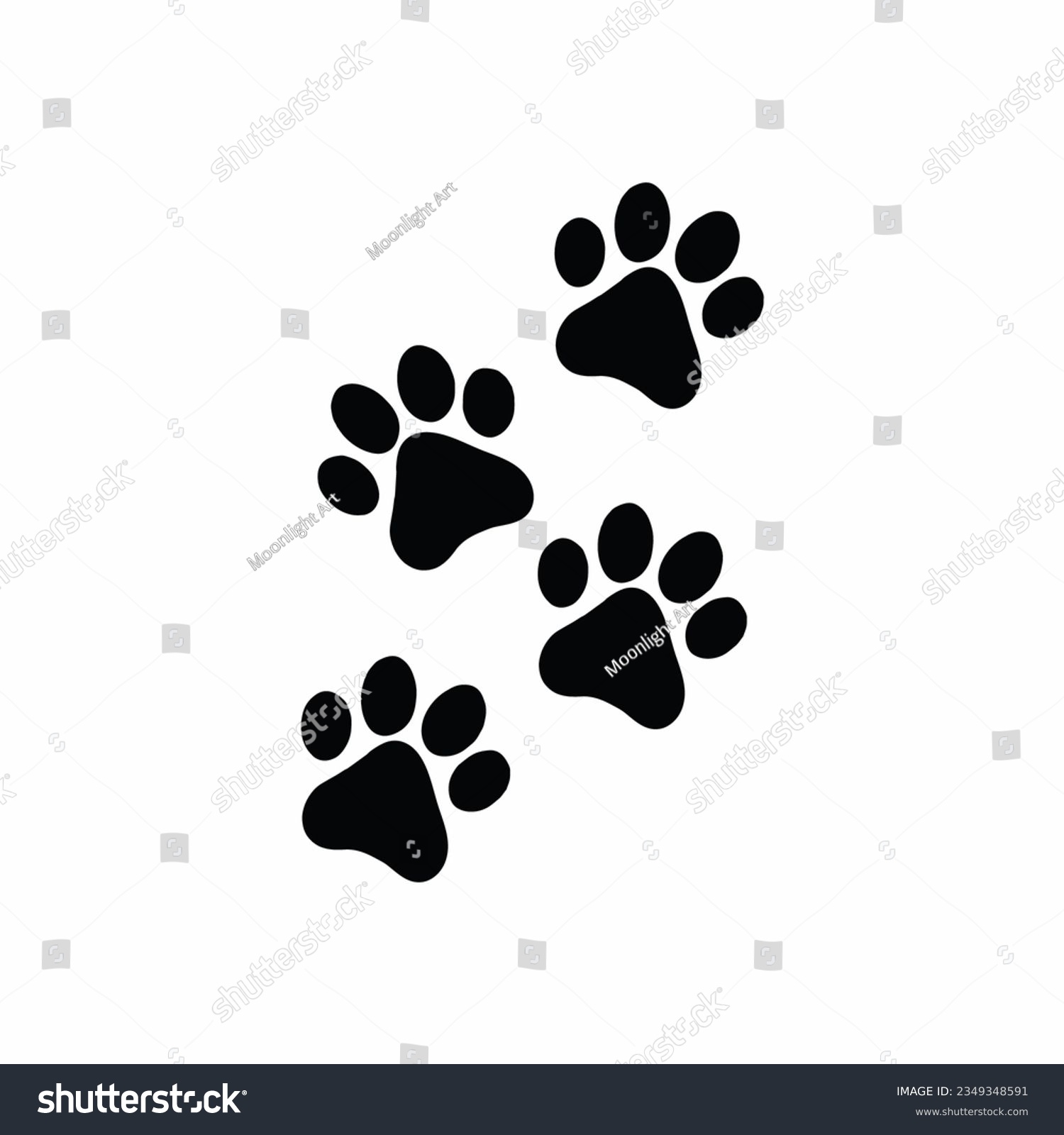 SVG of Dog Paw Prints Svg, Dog Svg, Paw, Animal Paw, Animal, Dog Paw Print, Animal Print, Cut Files for Cricut, Silhouette, Svg Files for Cricut svg