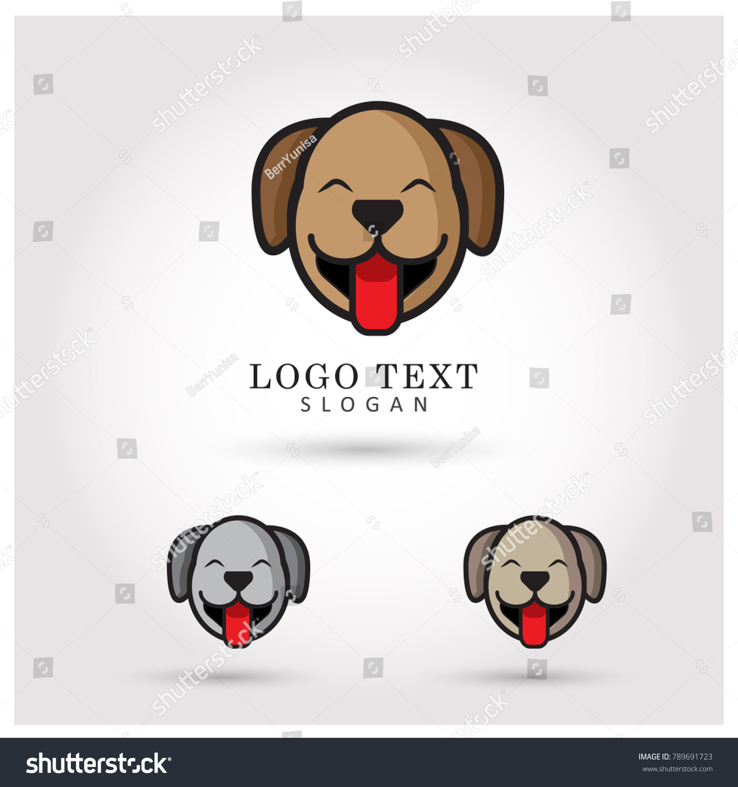 dog puppy head logo symbol icon vector template ez canvas puppy template