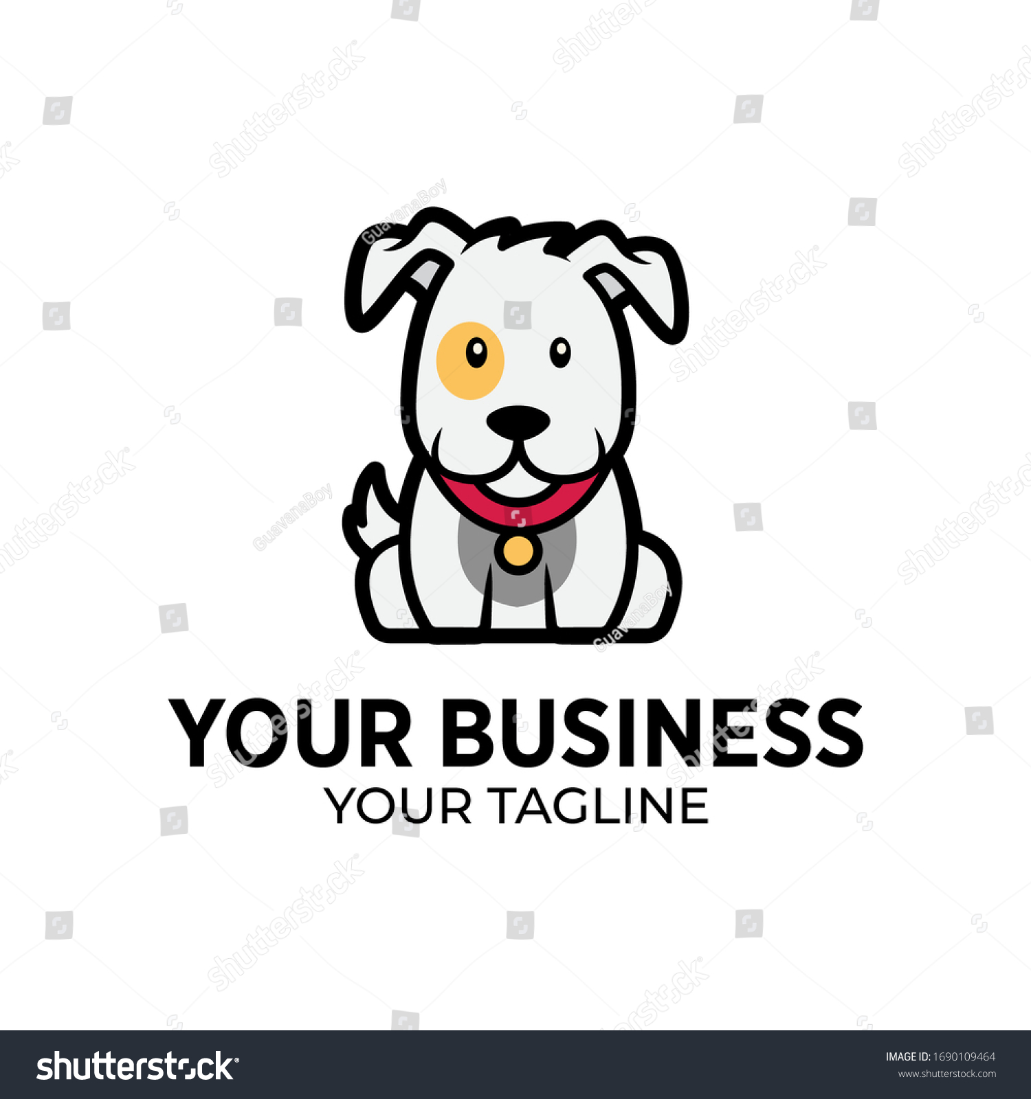 Dog Sitting Logo Design Template Stock Vector Royalty Free 1690109464 Dog Sitting Logo Design Template Stock Vector Royalty Free 1690109464