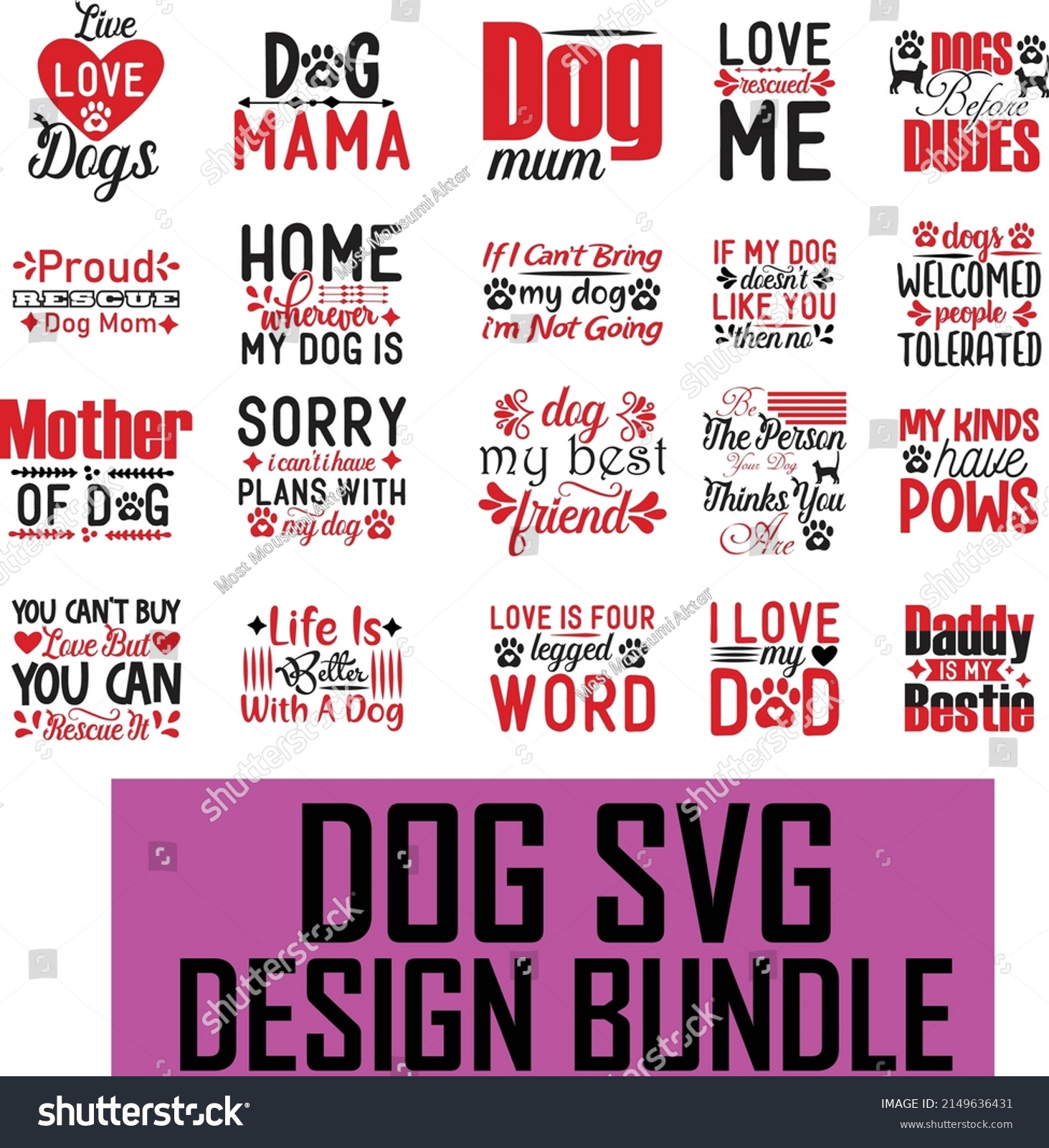 SVG of Dog SVG design bundle. Dog SVG t shirt design. svg