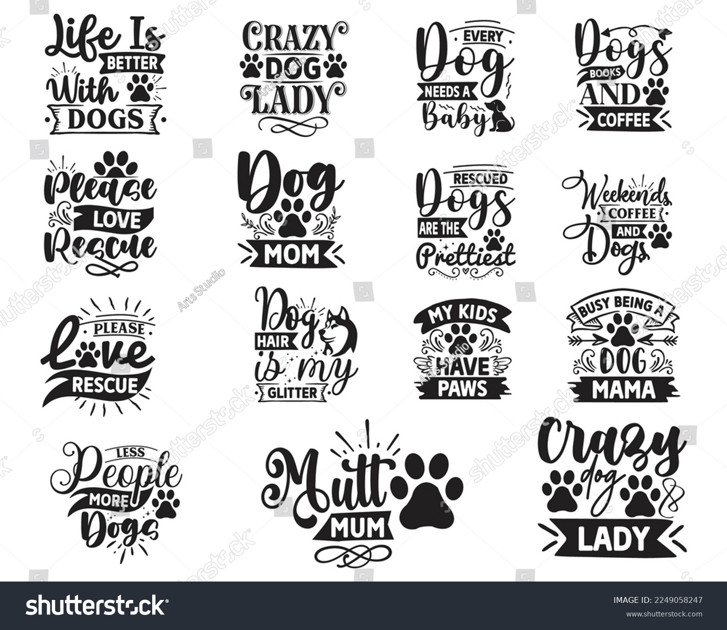 SVG of Dog T-shirt And SVG Design Bundle, Dog SVG Quotes Design t shirt Bundle, Vector EPS Editable Files , can you download this Design Bundle. svg