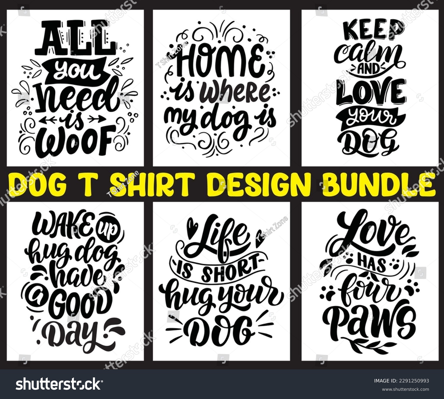SVG of Dog T Shirt Design Bundle svg