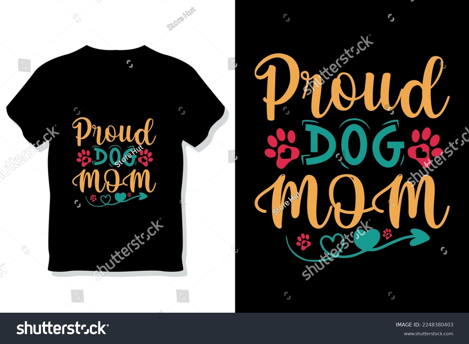 SVG of Dog typography or  proud dog mom shirt design
 svg