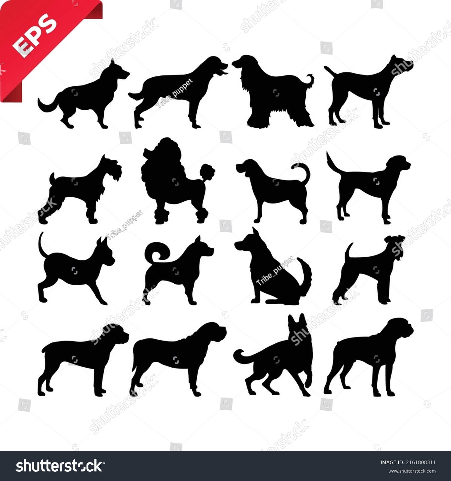 SVG of Dog vector eps black and white view svg