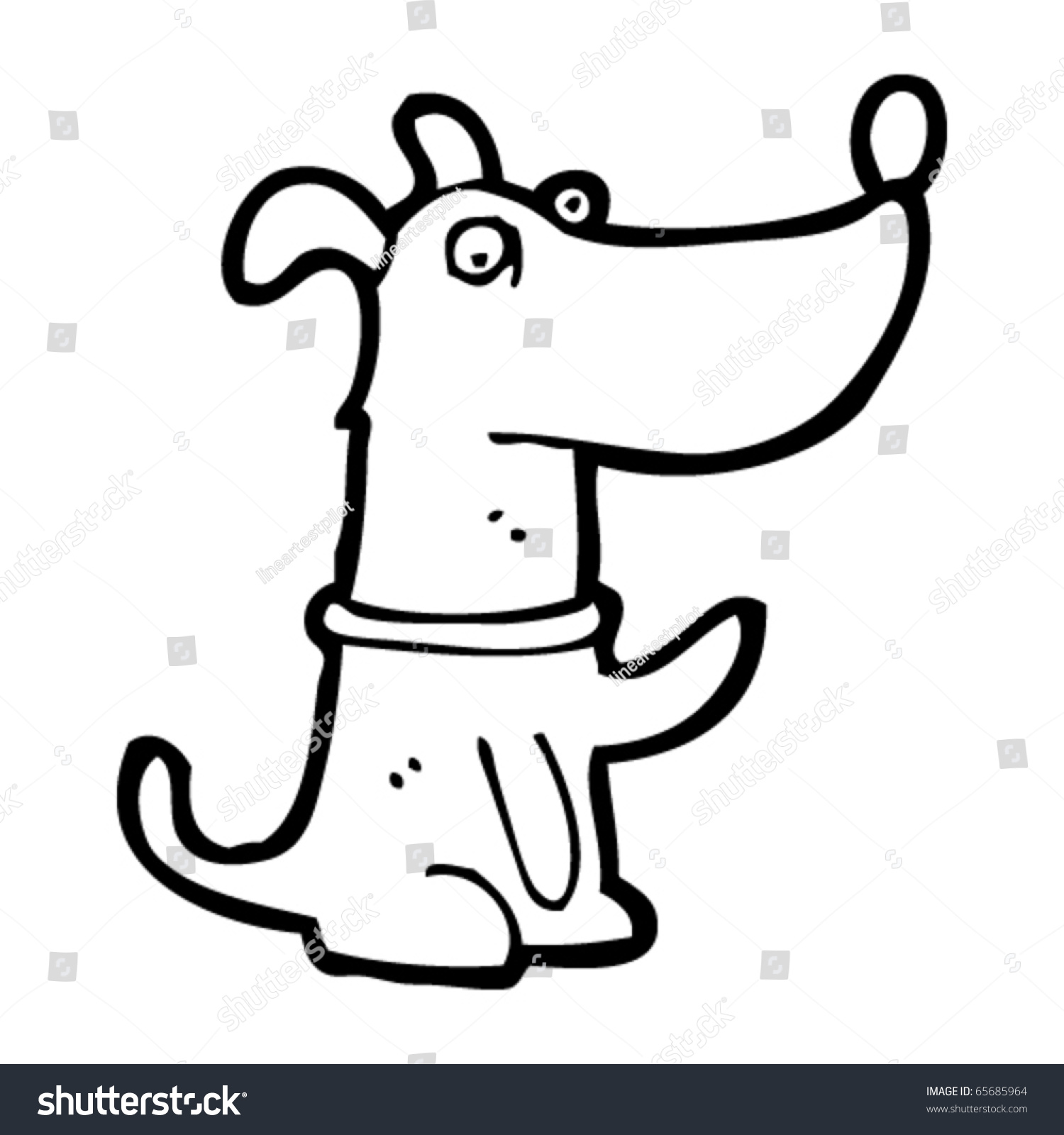 Dog Waving Goodbye Cartoon Stock Vector Illustration 65685964 ...