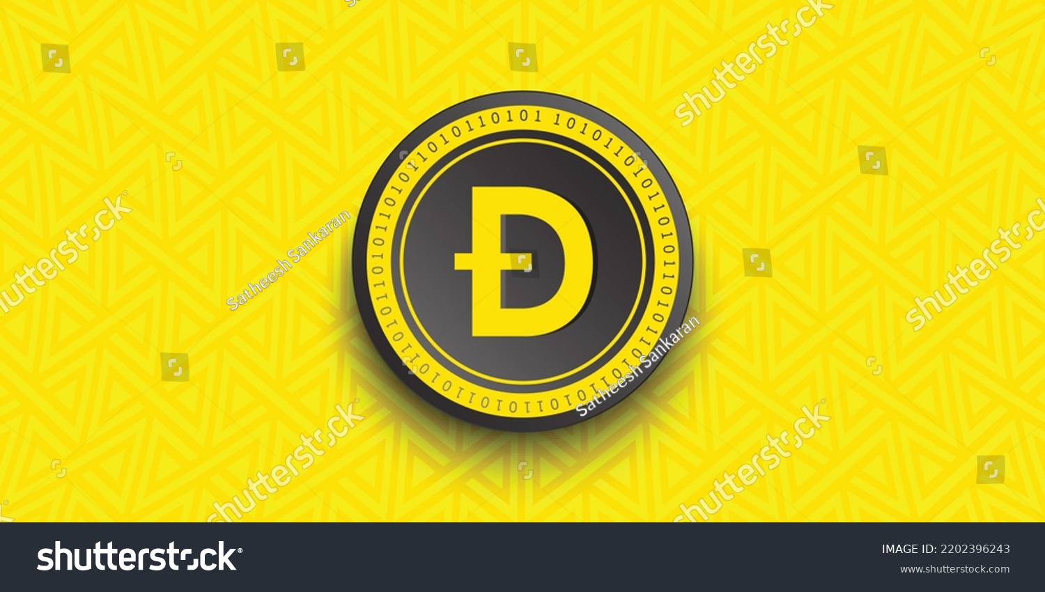 SVG of Dogecoin (DOGE) crypto coin token vector illustration. Virtual currency symbol banner and background svg