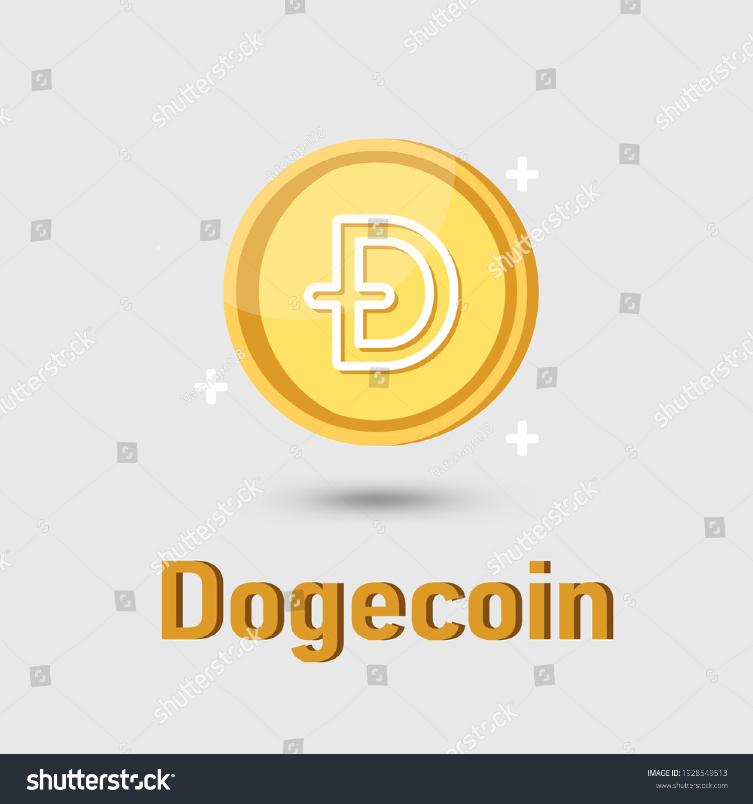 SVG of Dogecoin (Doge) cryptocurrency icon. Gold Dogecoin cryptocurrency. Illustration for logo adaptation design web site mobile app, EPS10. svg