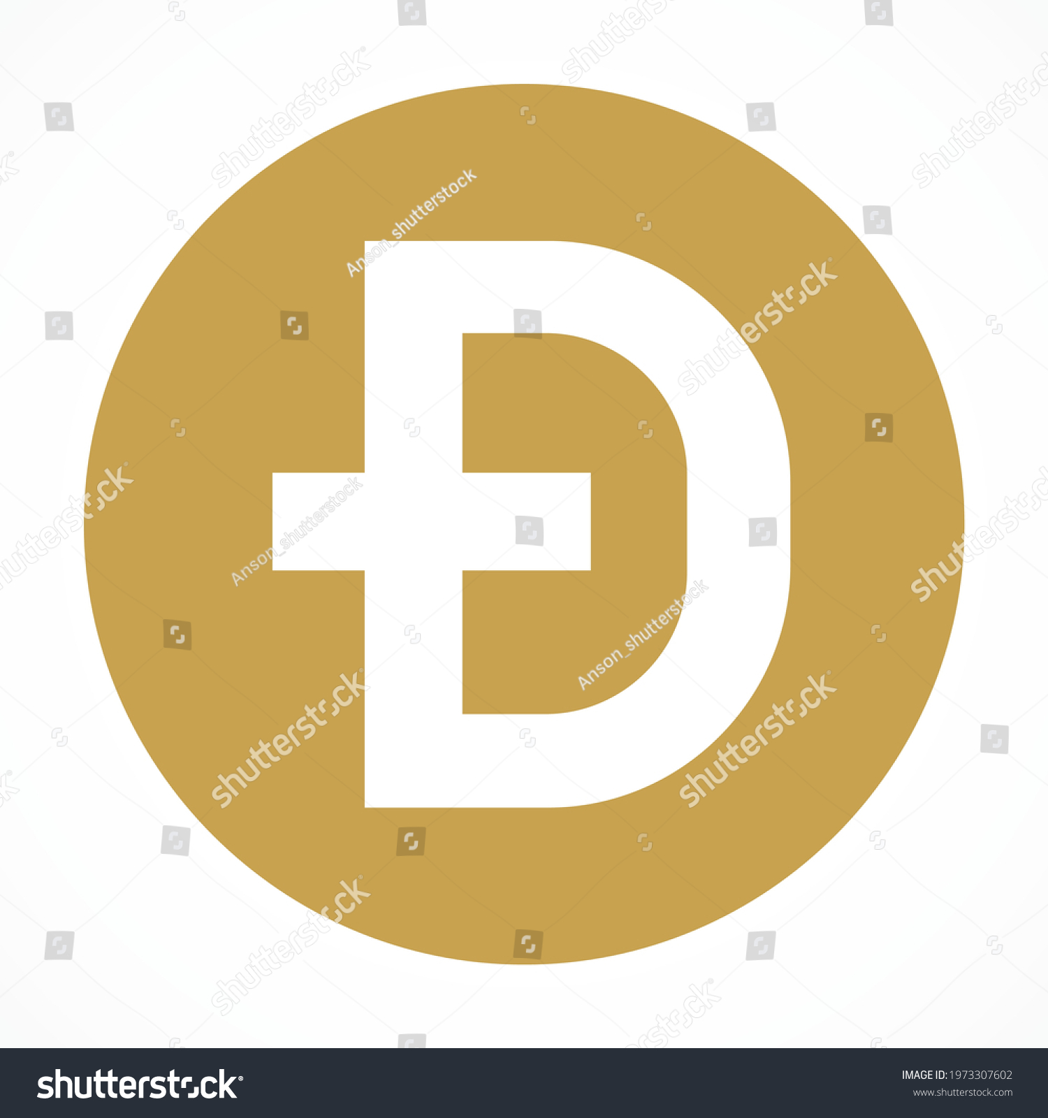 Dogecoin Symbol Vector Illustration Xdg Logo Stock Vector (royalty Free 