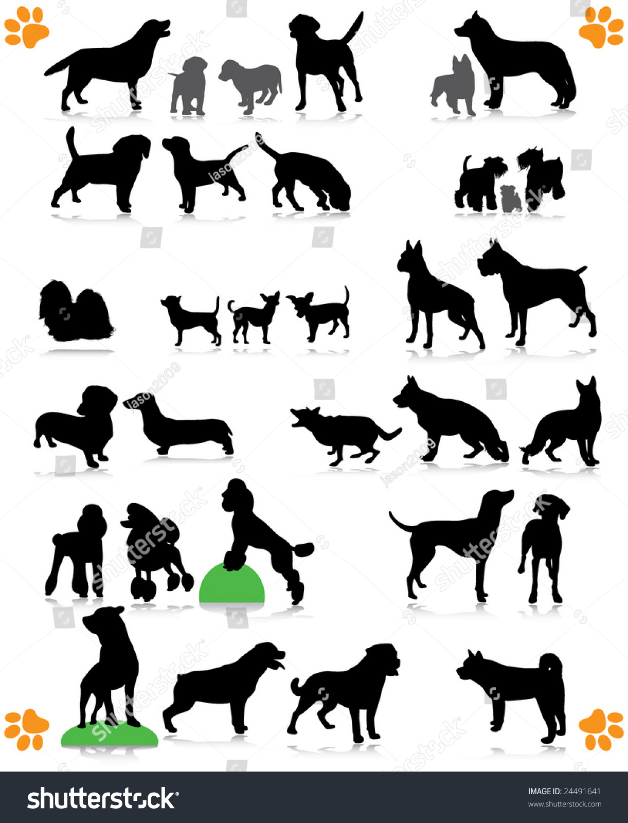 SVG of dogs silhouette part 2 of 3:dog's breed svg