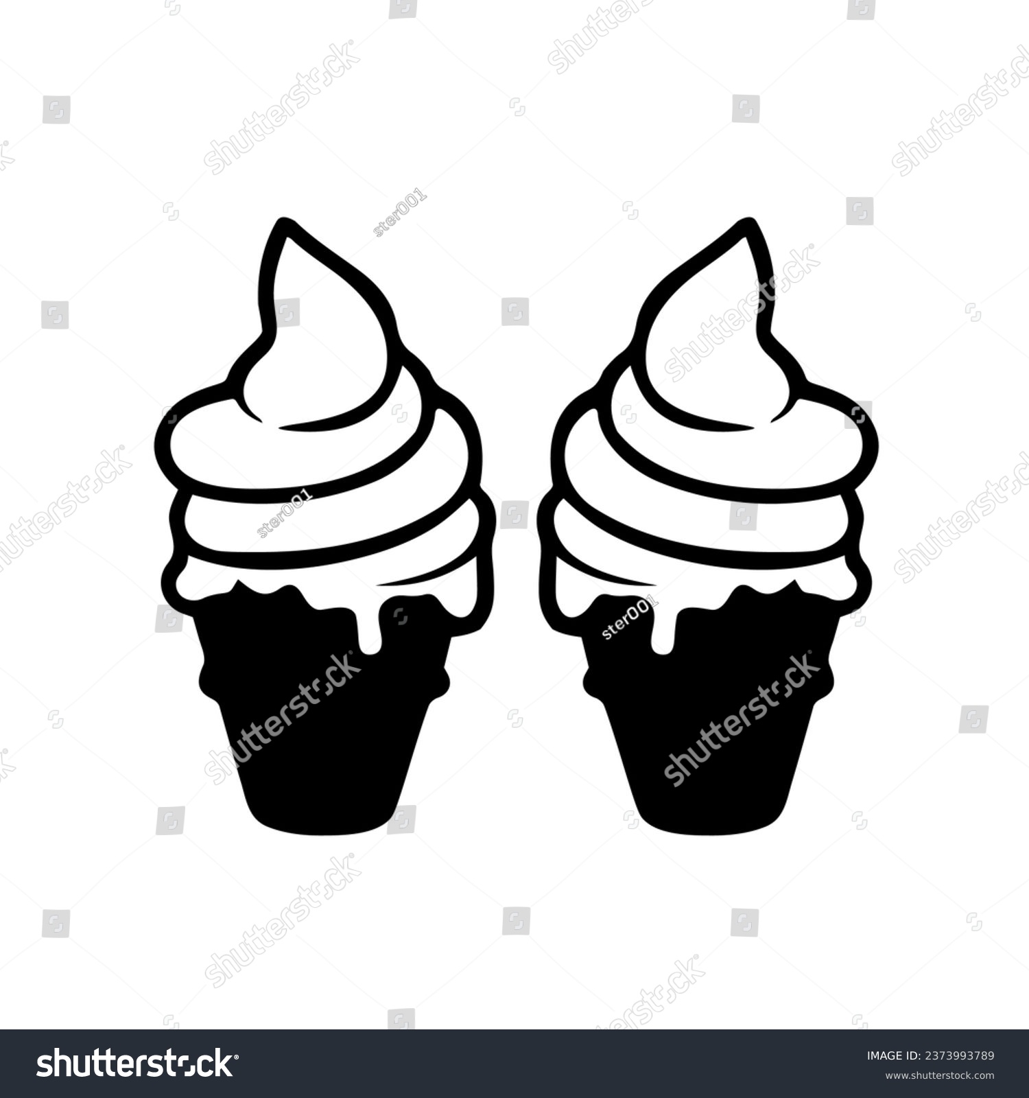 SVG of Dole whip cone ice cream svg