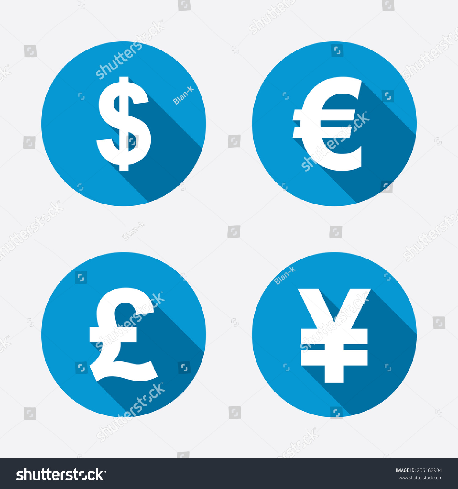 dollar-euro-pound-yen-currency-icons-stock-vector-royalty-free