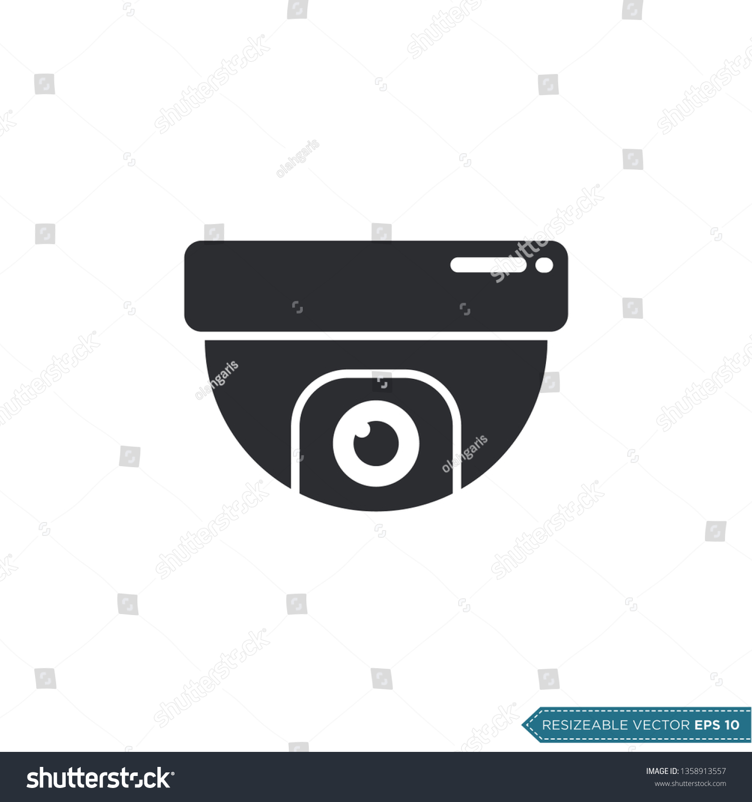 Dome Cctv Security Camera Icon Vector Stock Vector (Royalty Free ...