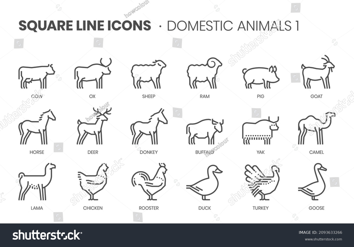 3,728 Cow sheep line icon Images, Stock Photos & Vectors | Shutterstock