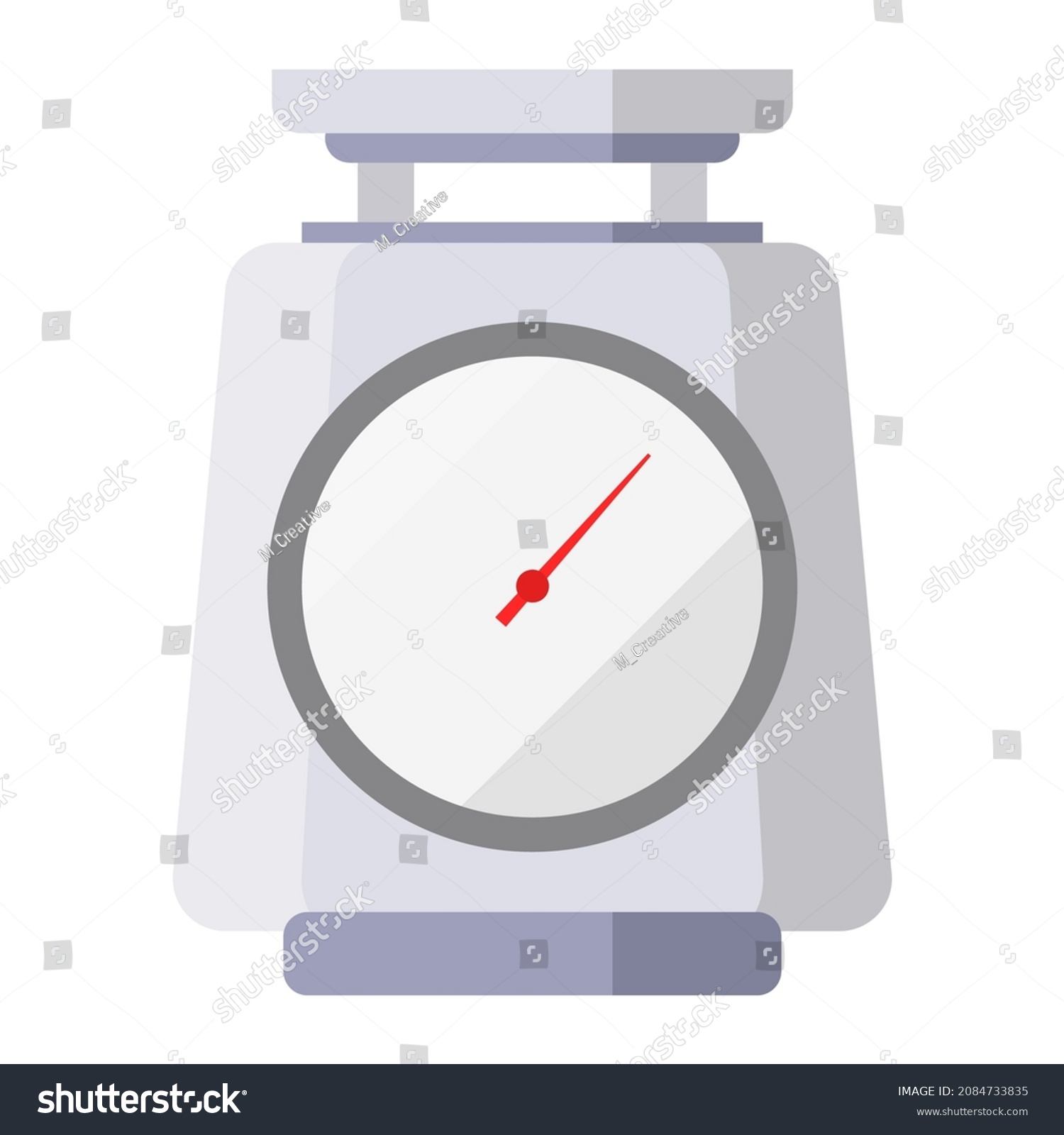 Domestic Weigh Scale Flat Clipart Vector Stock Vector (Royalty Free ...