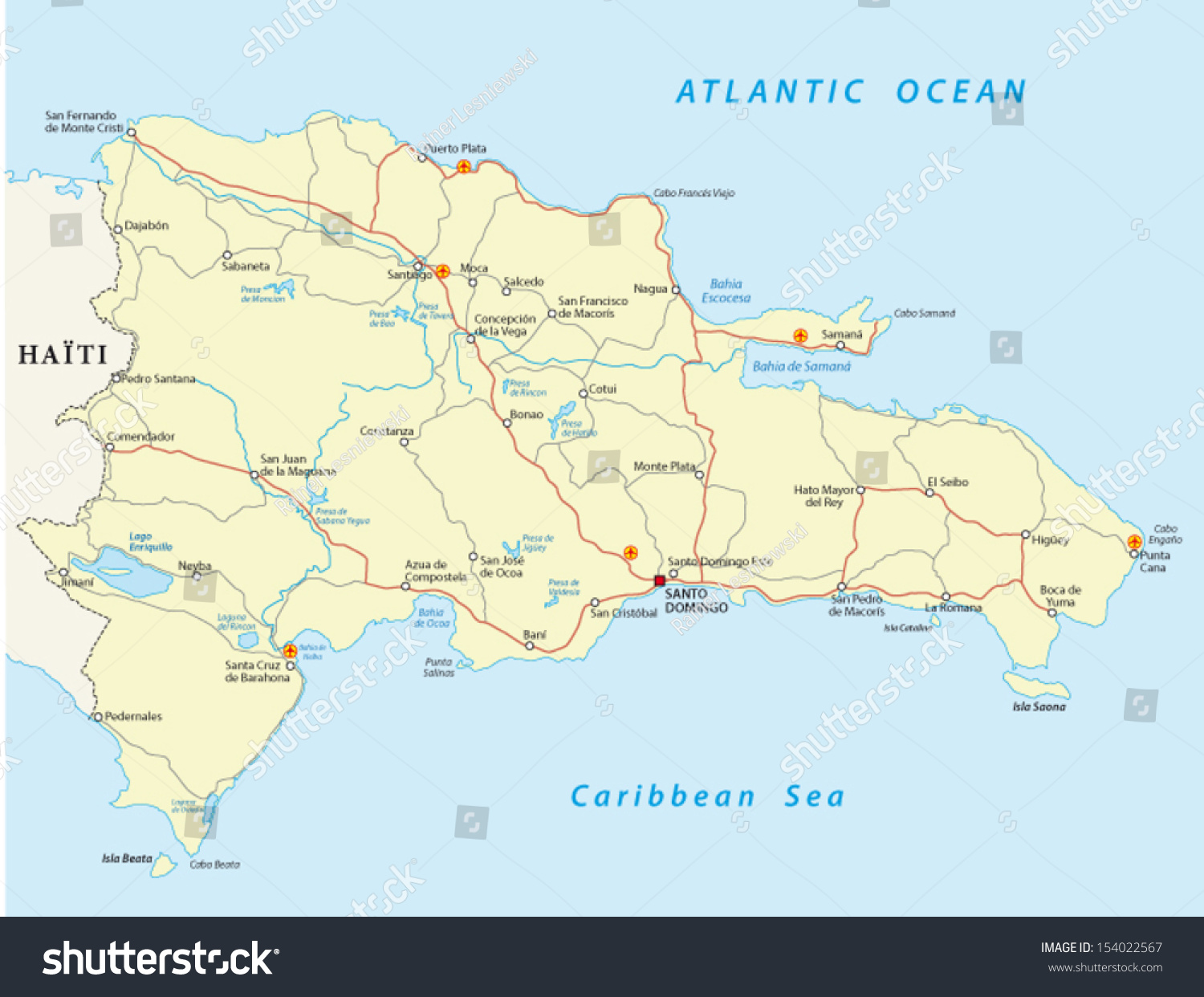 Road Map Of Dominican Republic And Dominican Republic Road Maps 