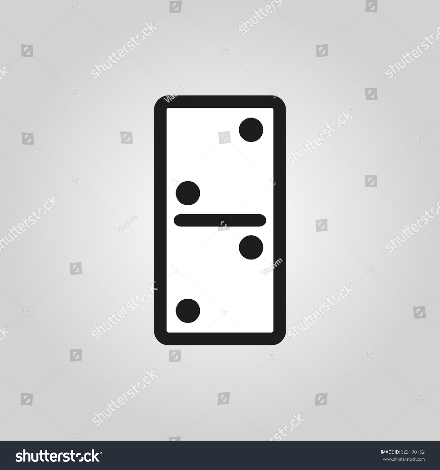 Domino Icon Game Gambling Symbol Flat Stock Vector (Royalty Free ...