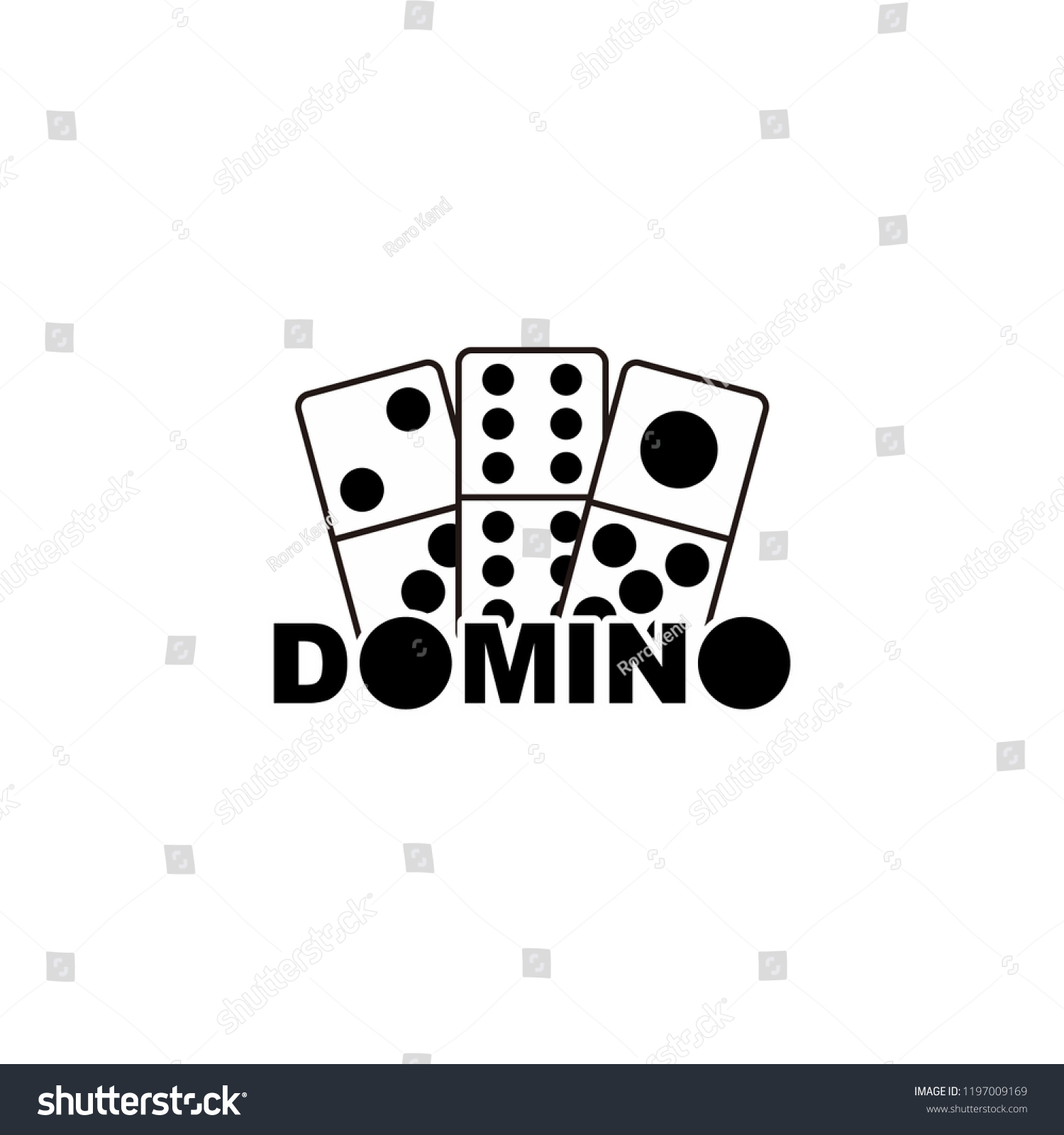 Domino Logo Vector Isolated On White Stock Vector (Royalty Free ...