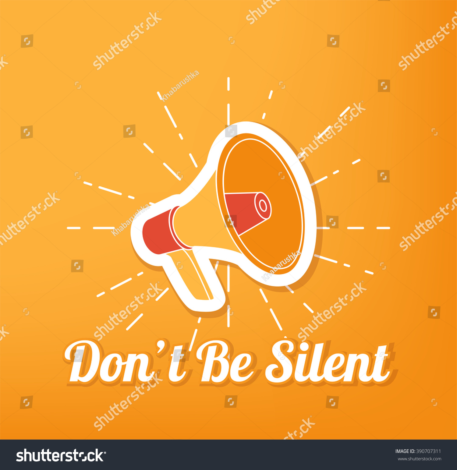 Dont Be Silent Poster Coming Soon Stock Vector Royalty Free 390707311