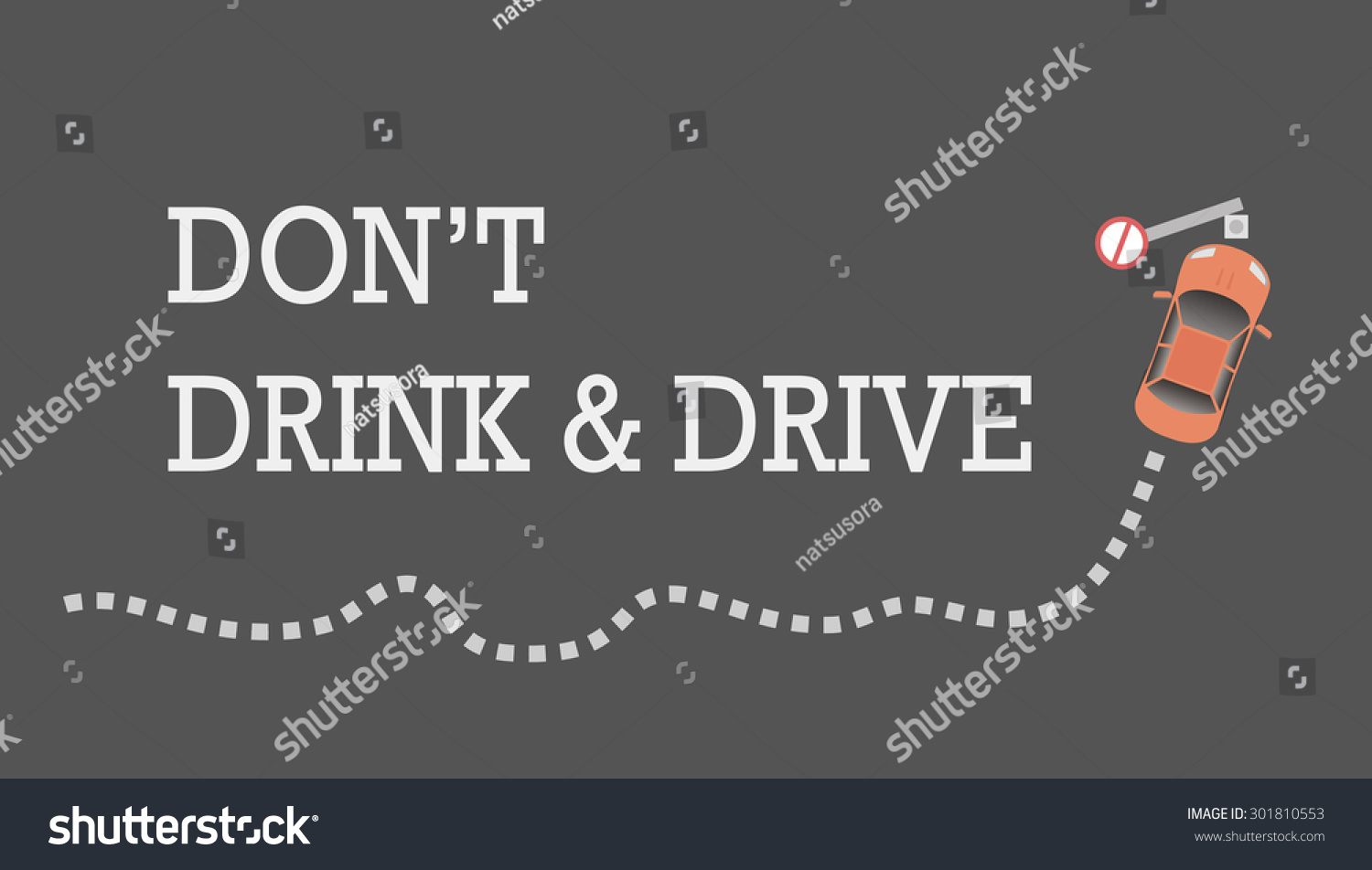 Dont Drink Drive Concept Vector Stock Vector 301810553 Shutterstock